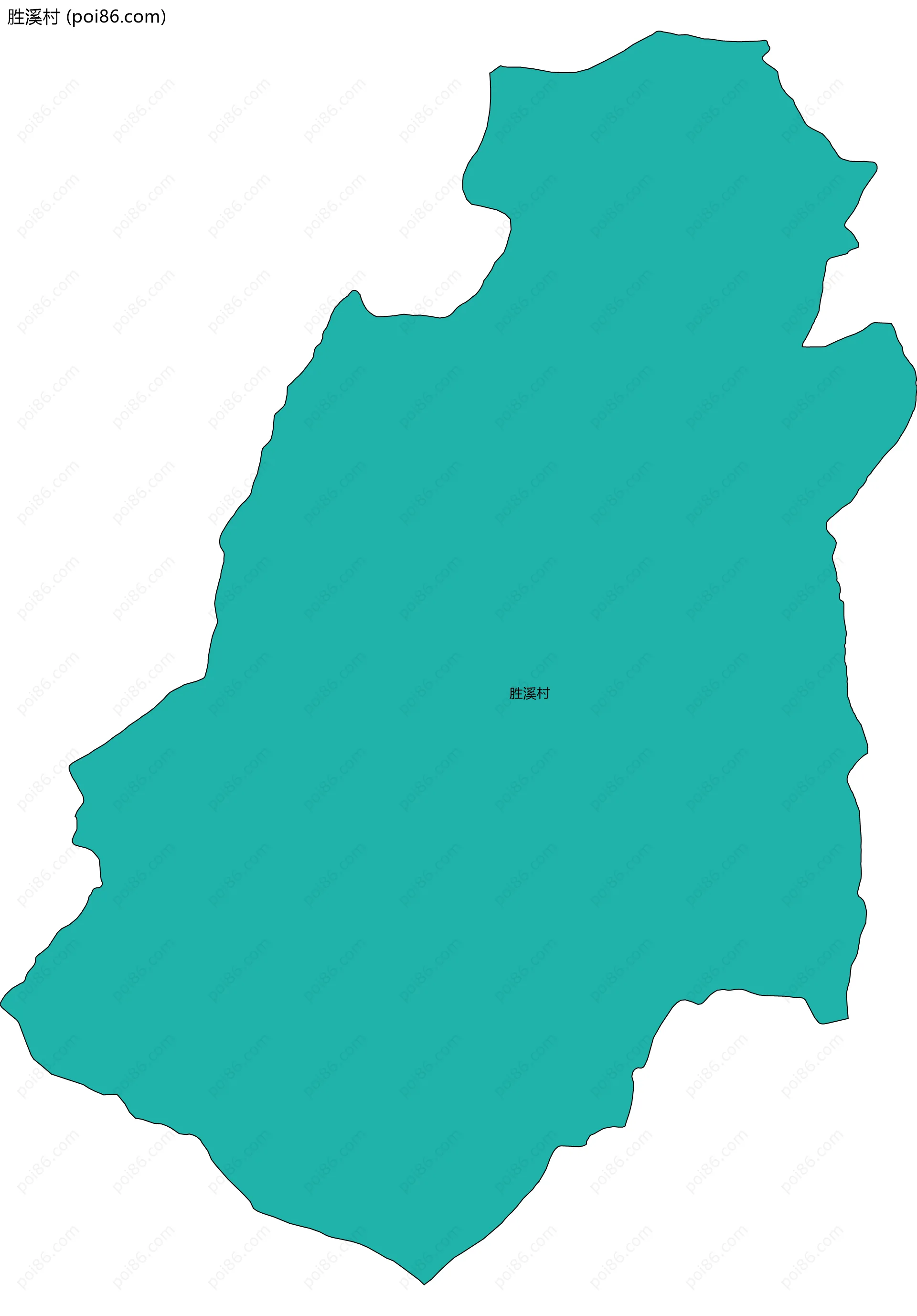 胜溪村边界地图