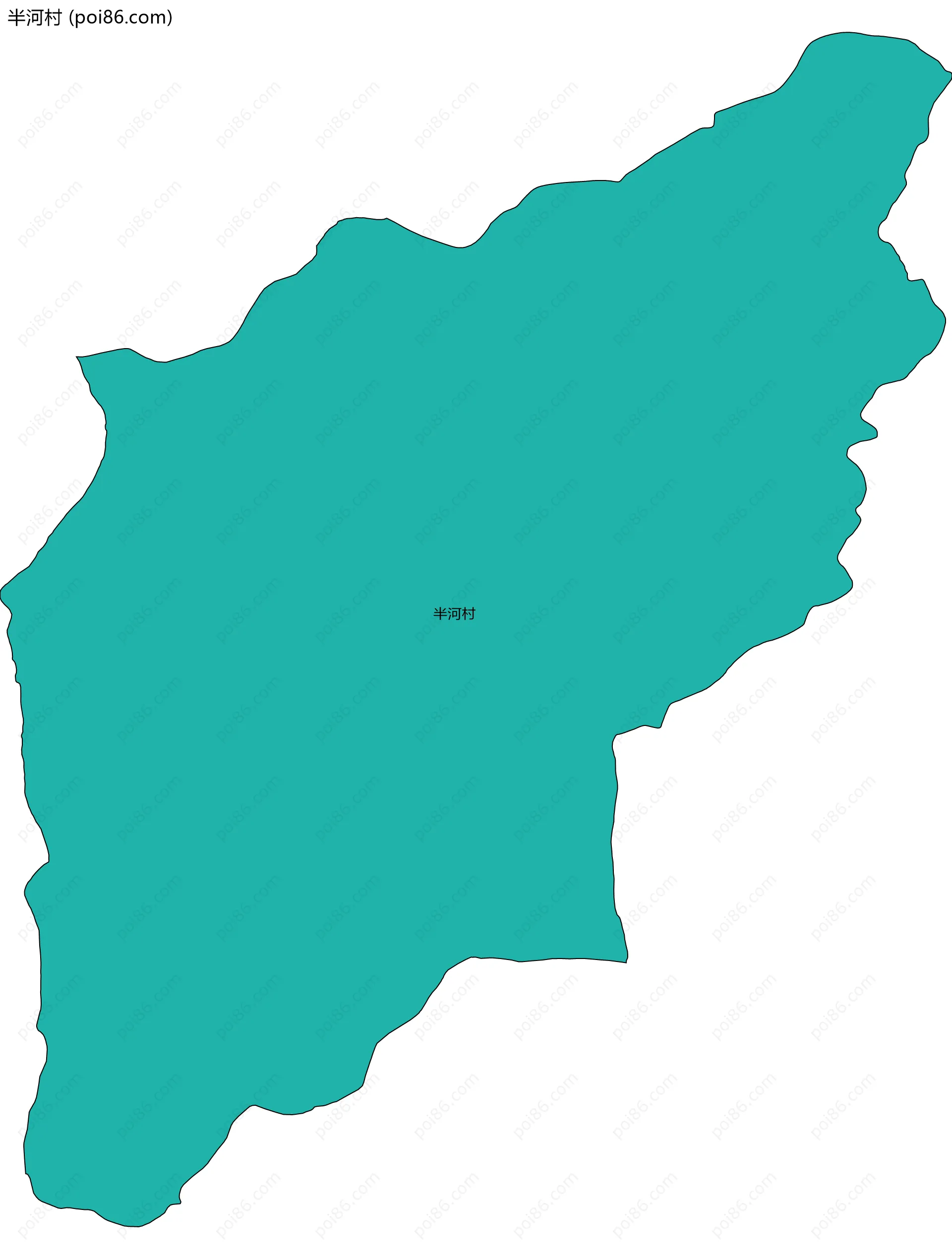 半河村边界地图