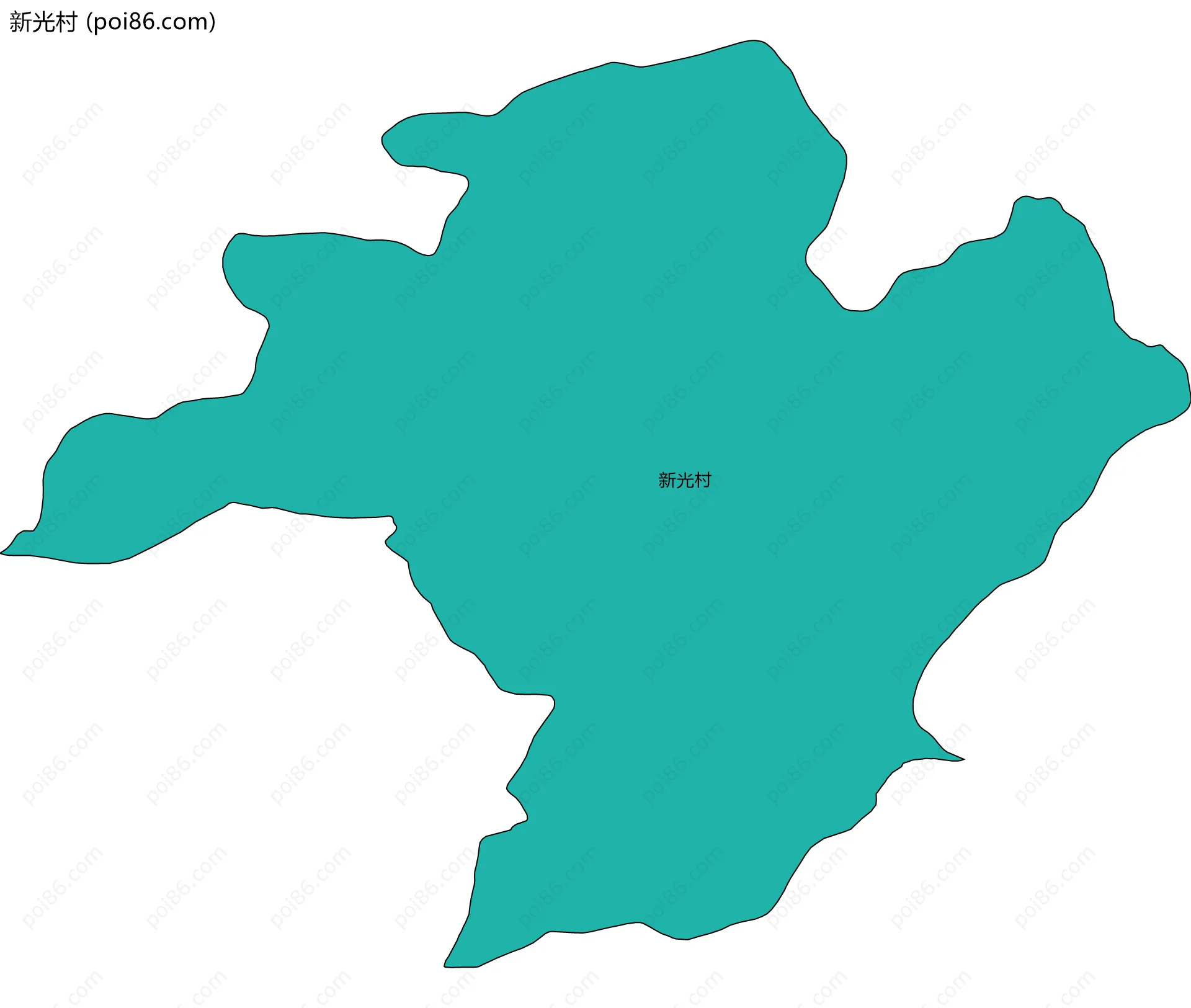 新光村边界地图