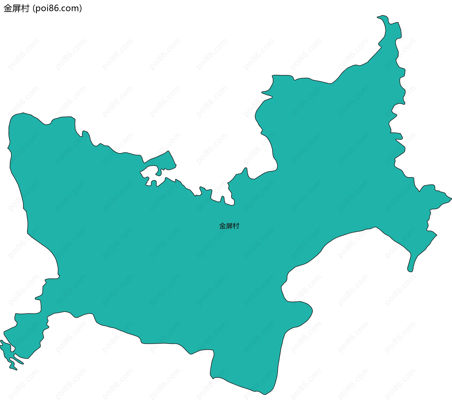 金屏村边界地图
