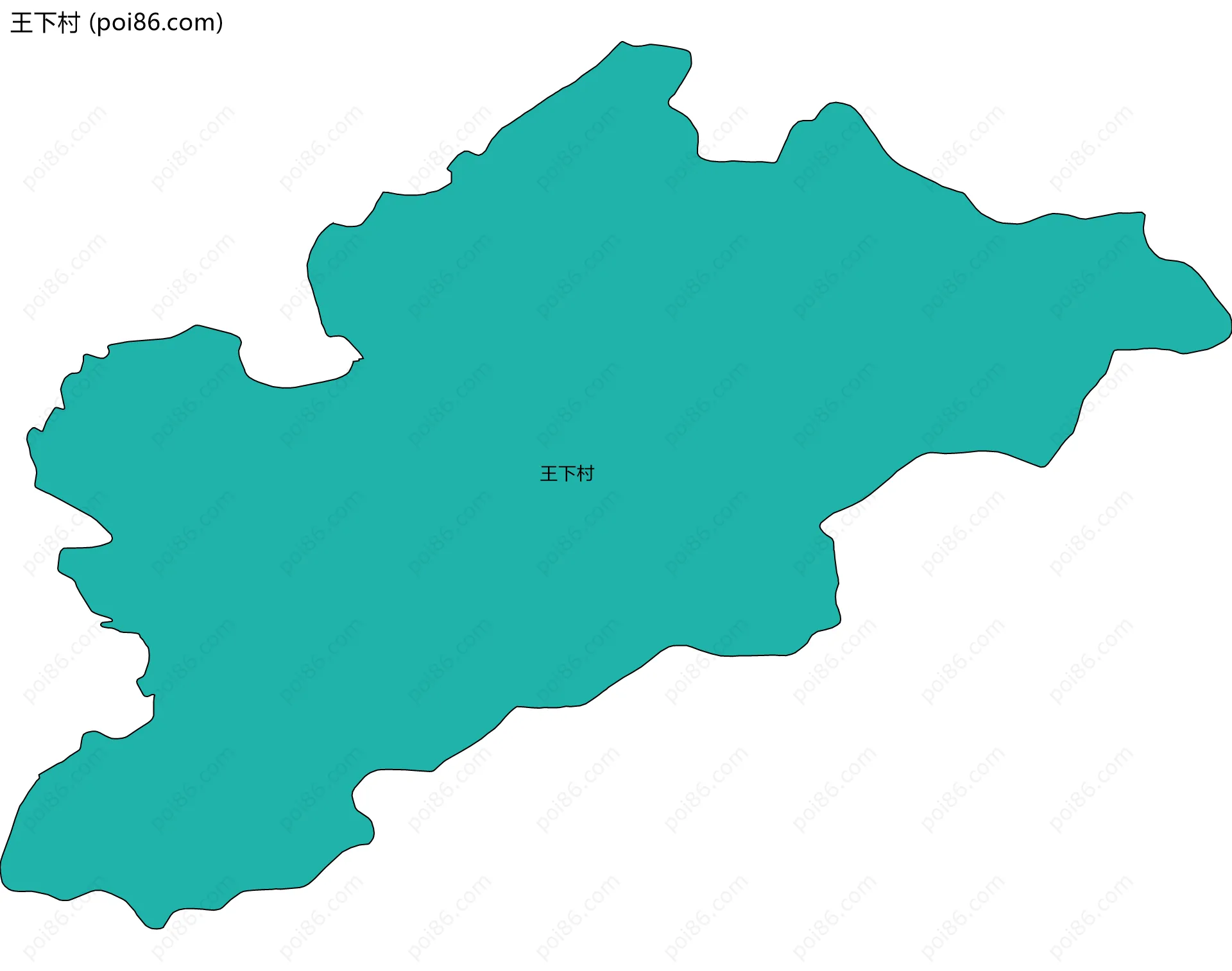 王下村边界地图