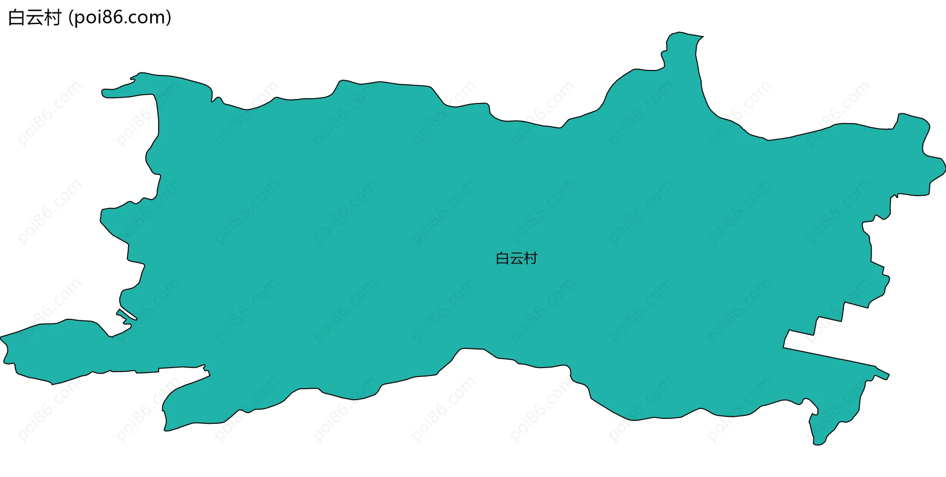 白云村边界地图