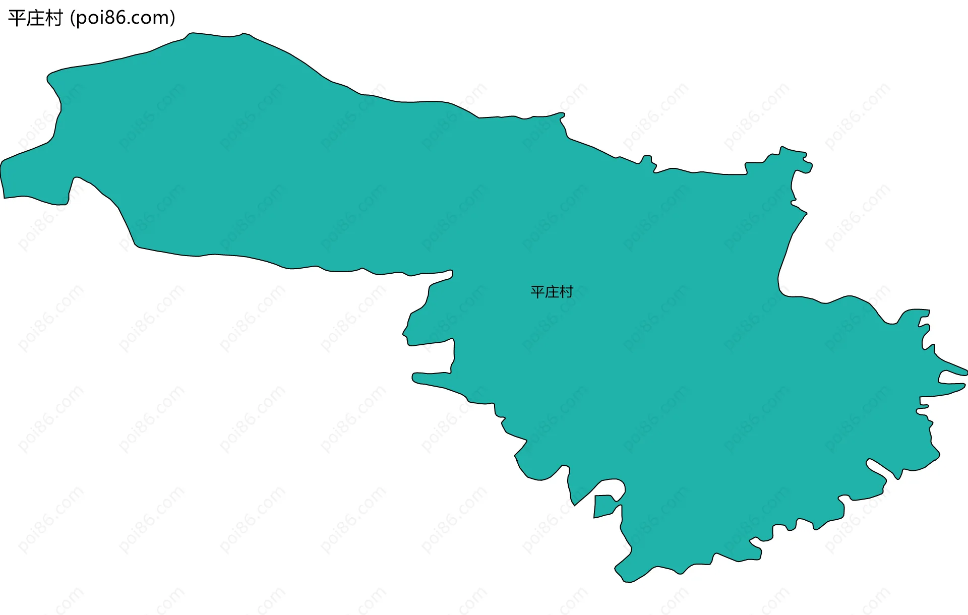 平庄村边界地图