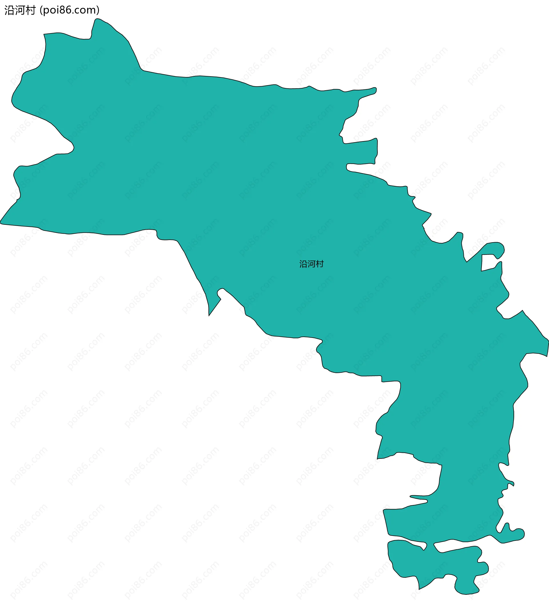 沿河村边界地图