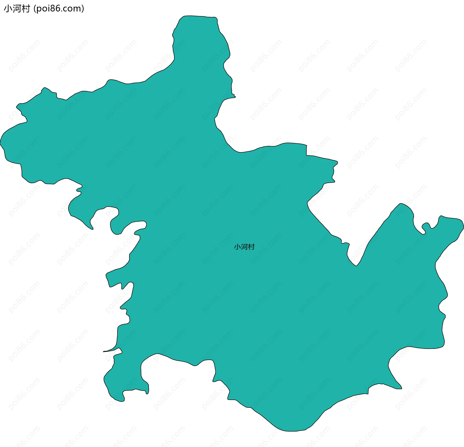 小河村边界地图