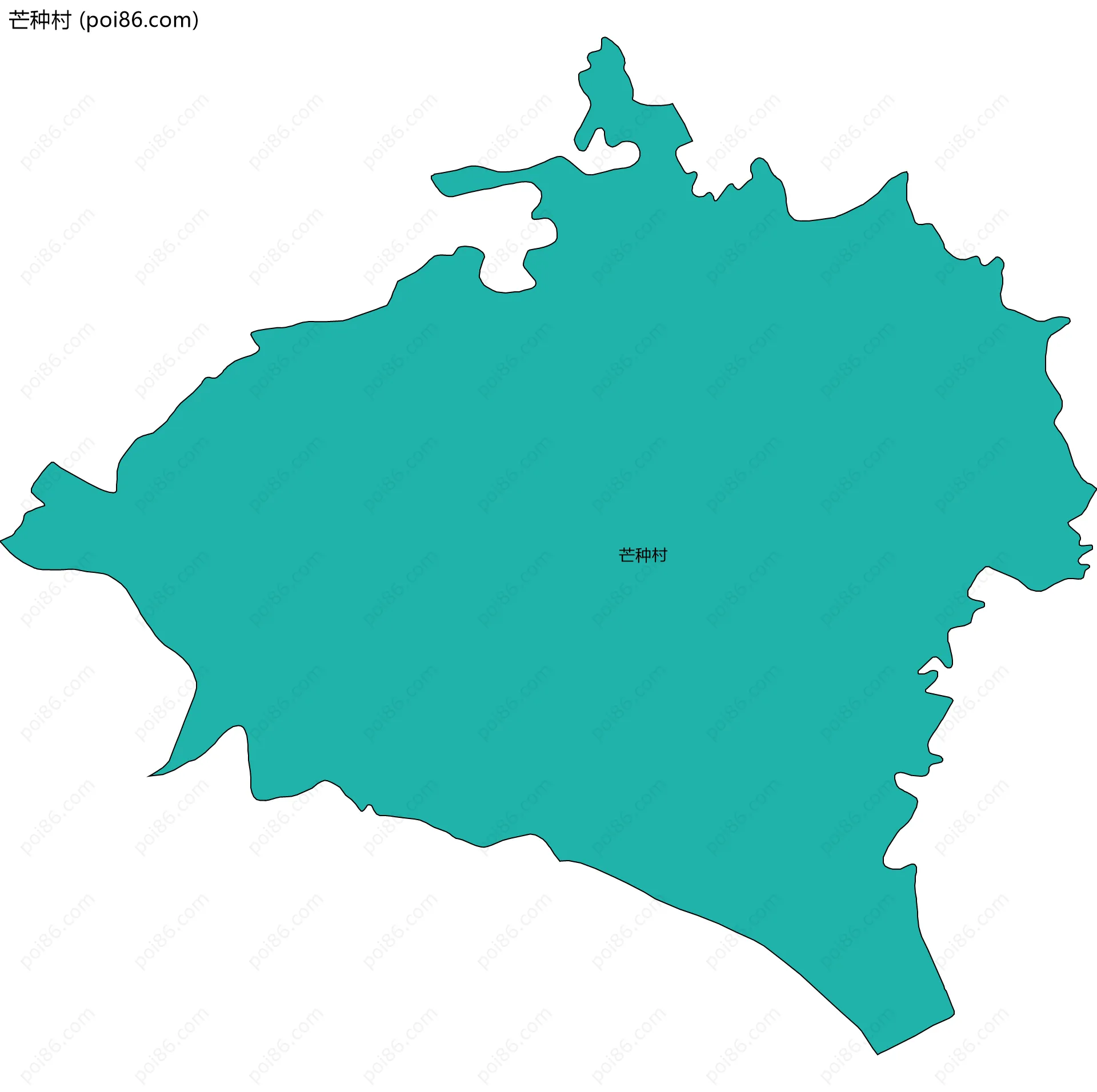芒种村边界地图