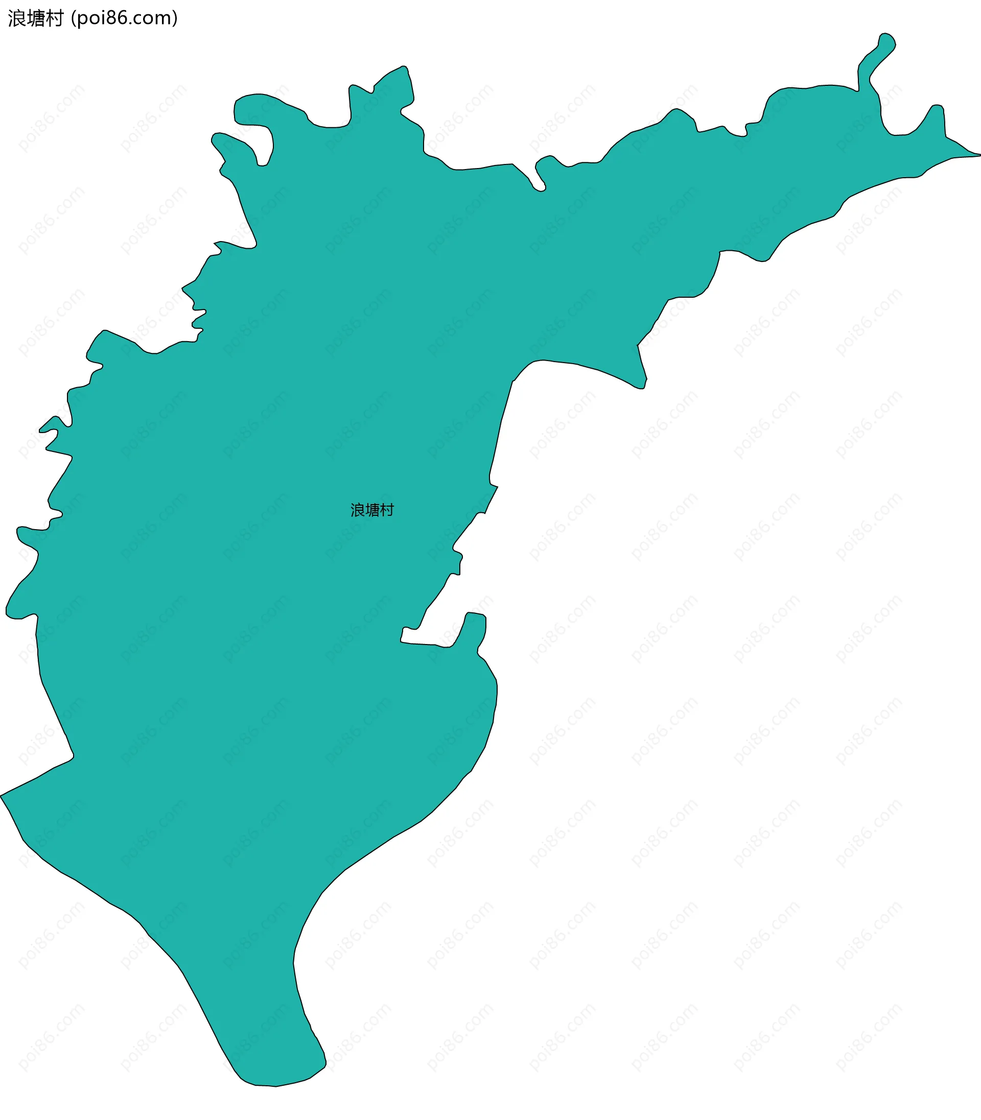 浪塘村边界地图