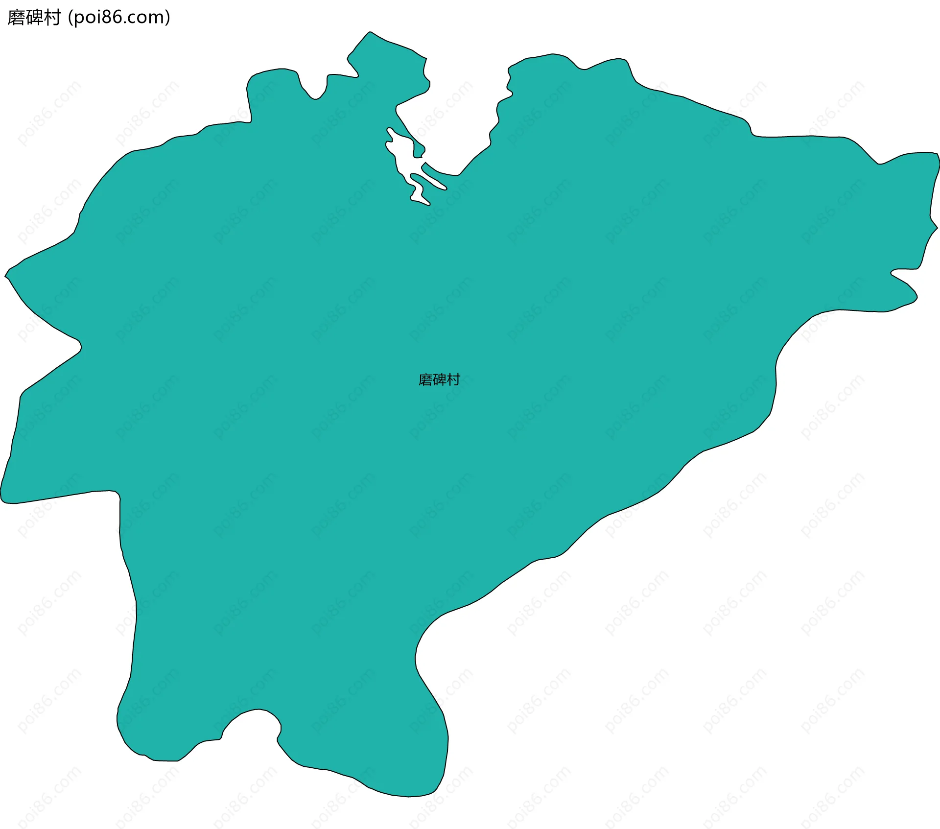 磨碑村边界地图