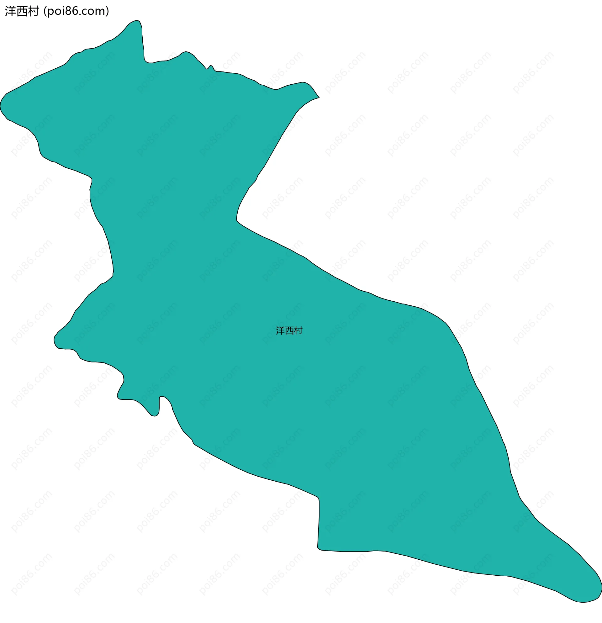 洋西村边界地图