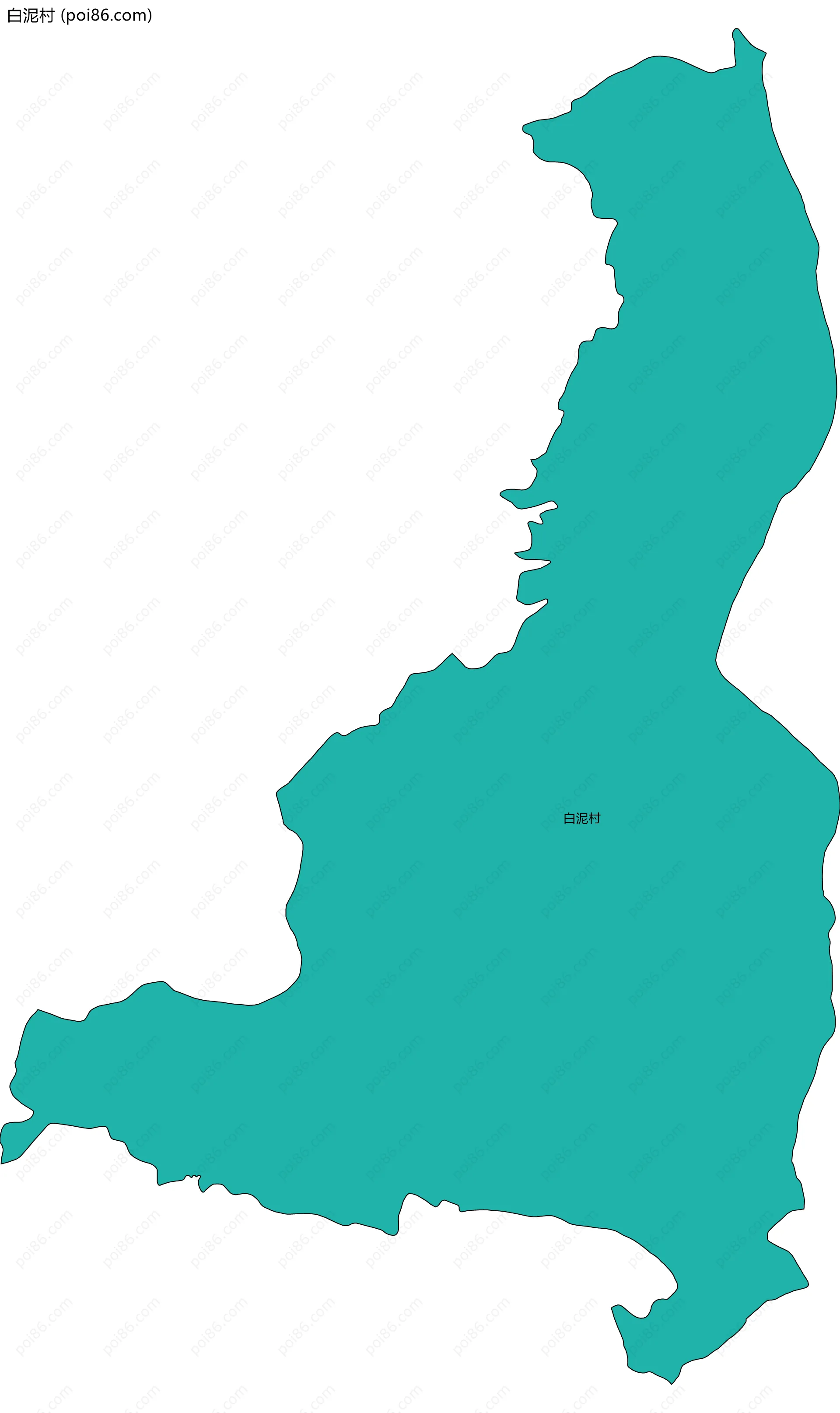 白泥村边界地图