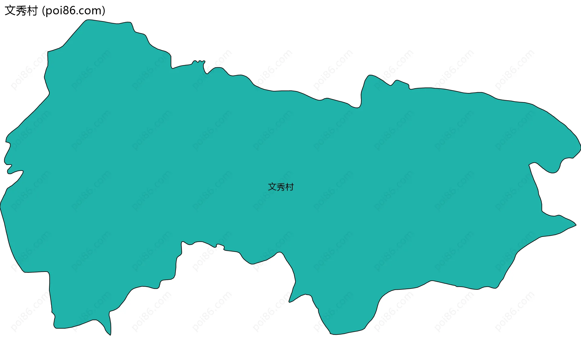 文秀村边界地图