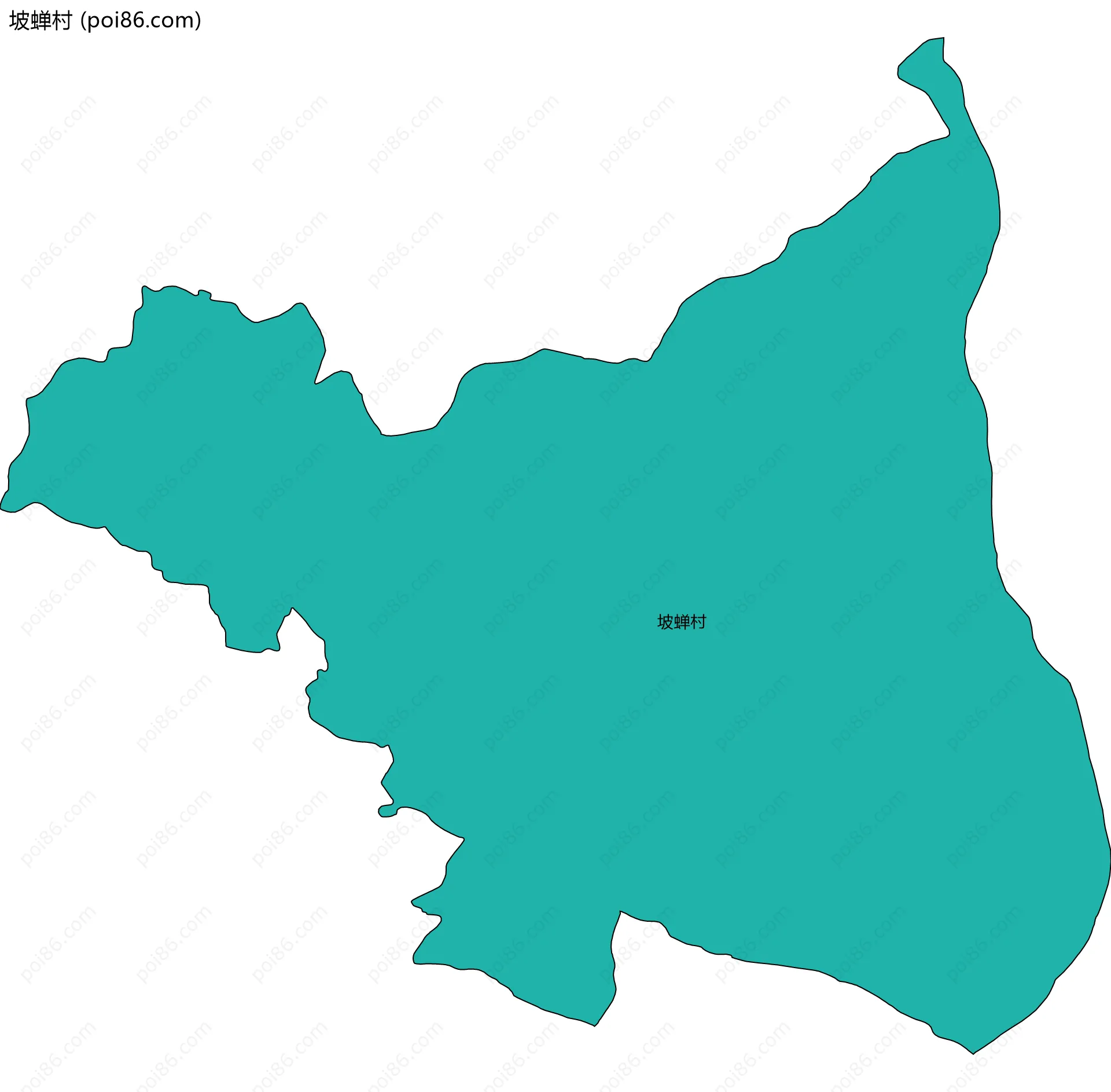坡蝉村边界地图