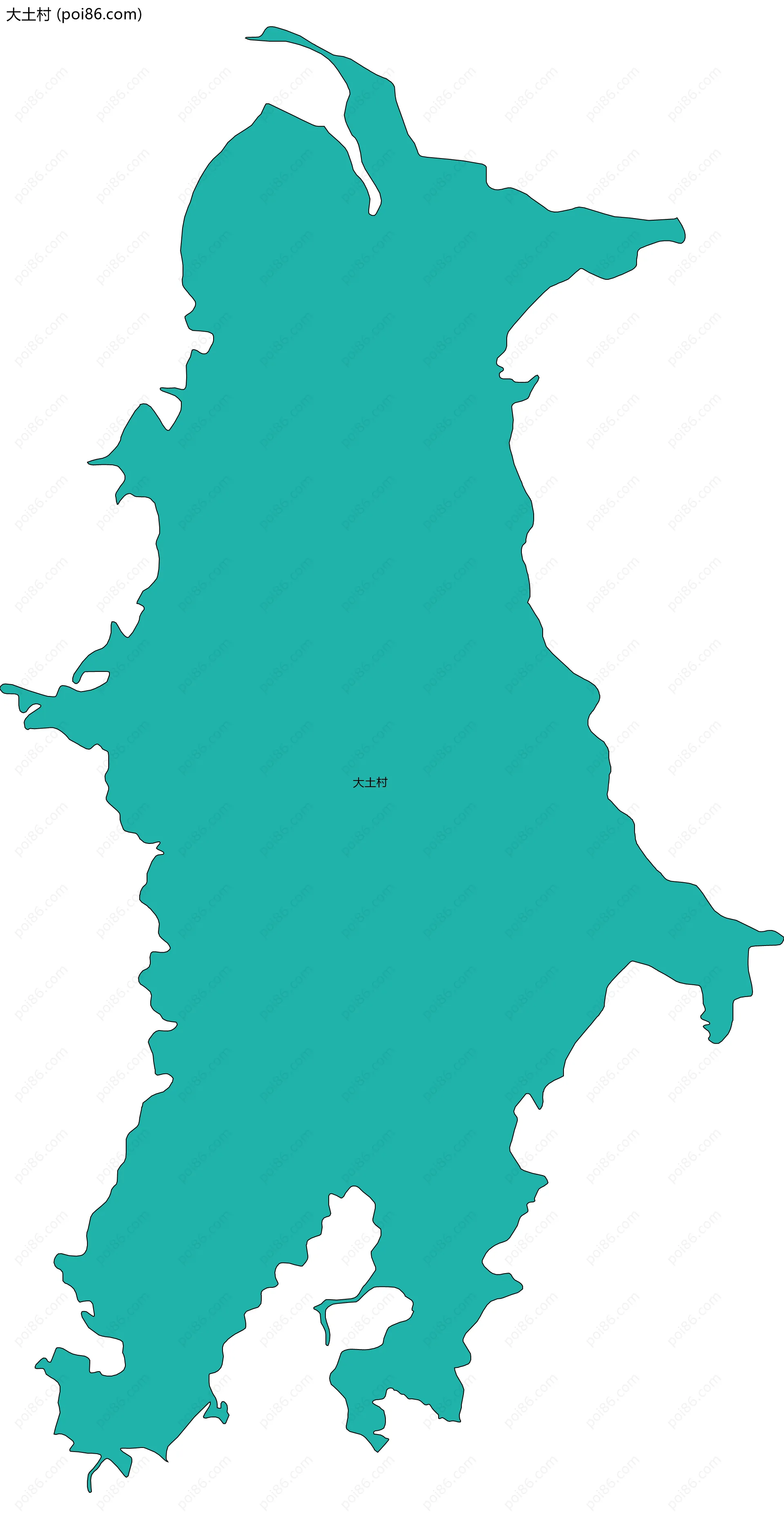 大土村边界地图