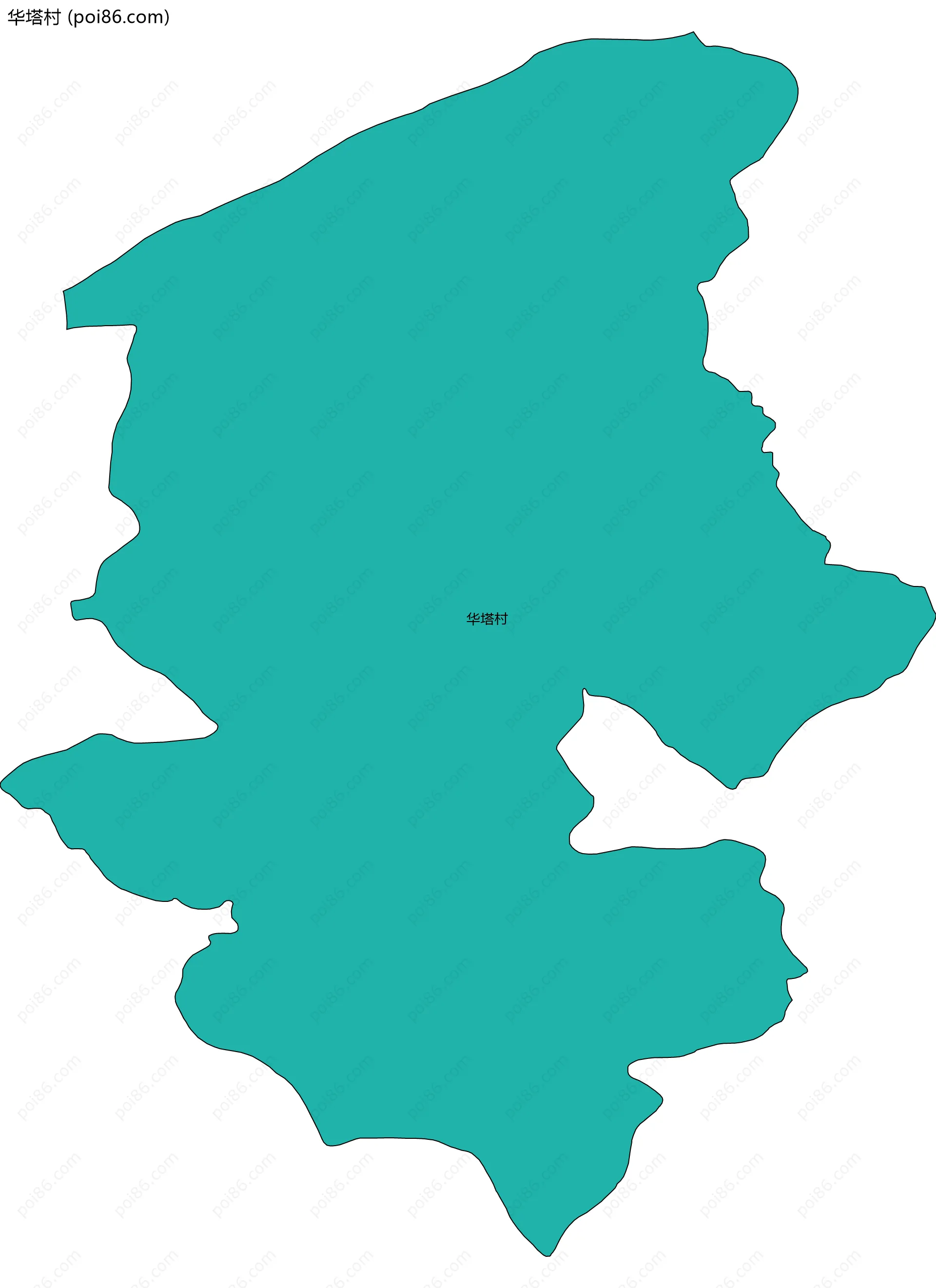 华塔村边界地图