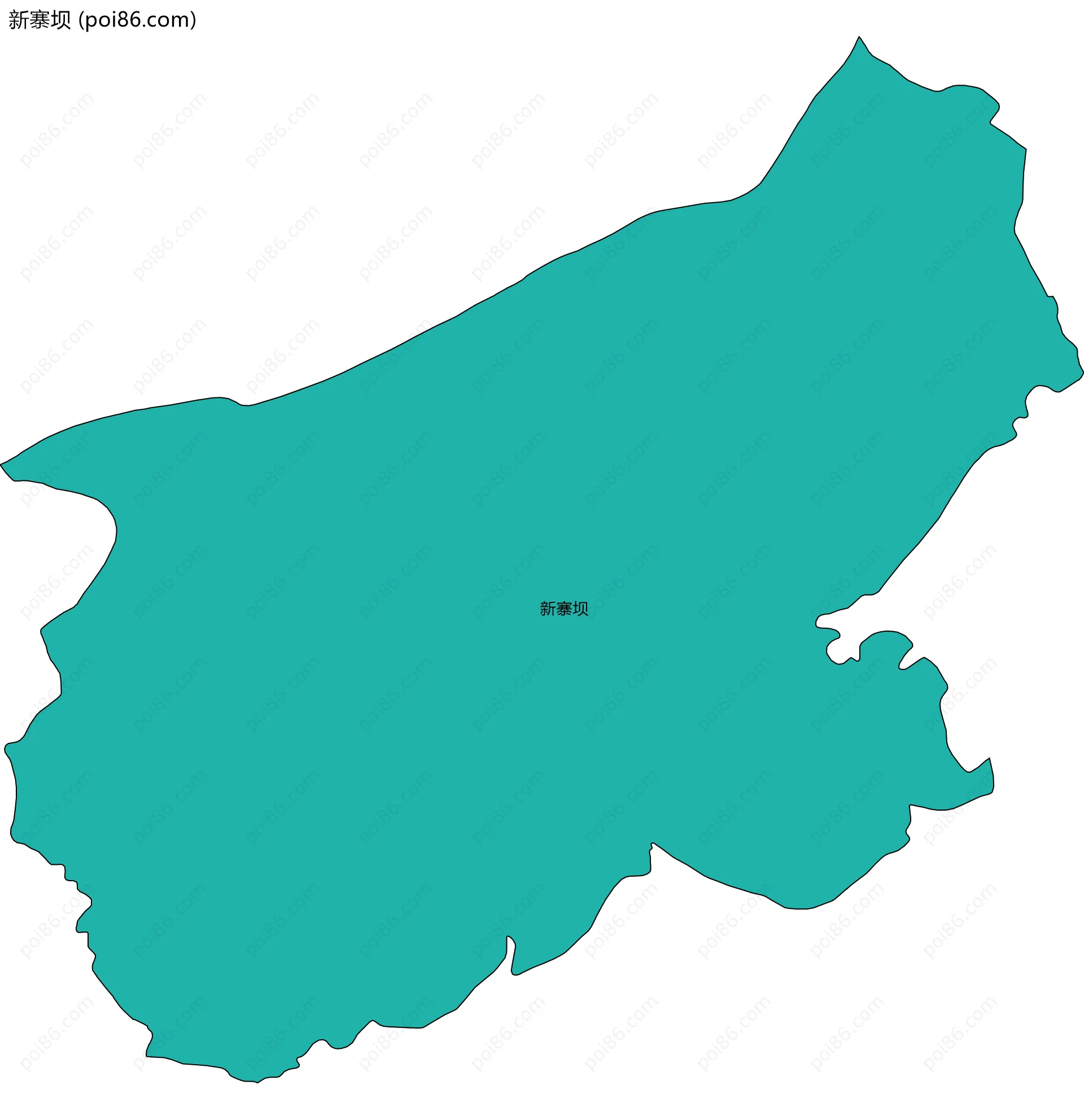 新寨坝边界地图