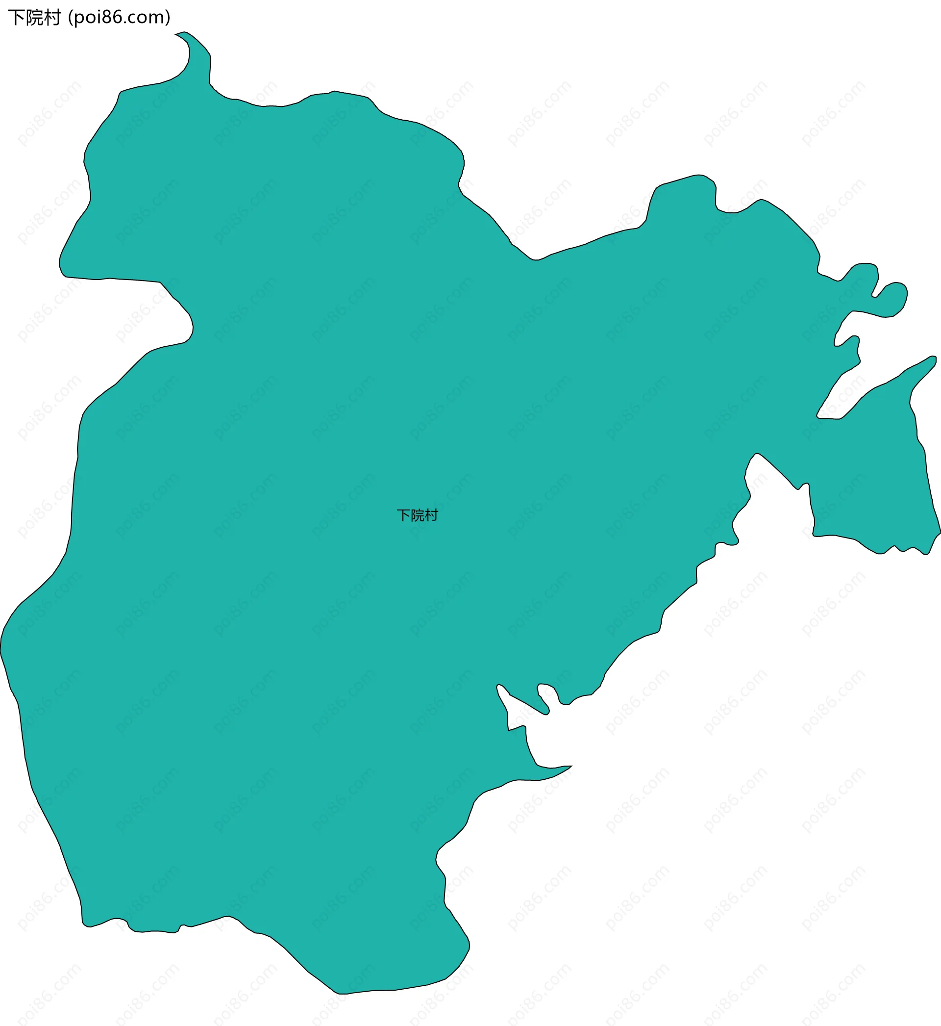 下院村边界地图