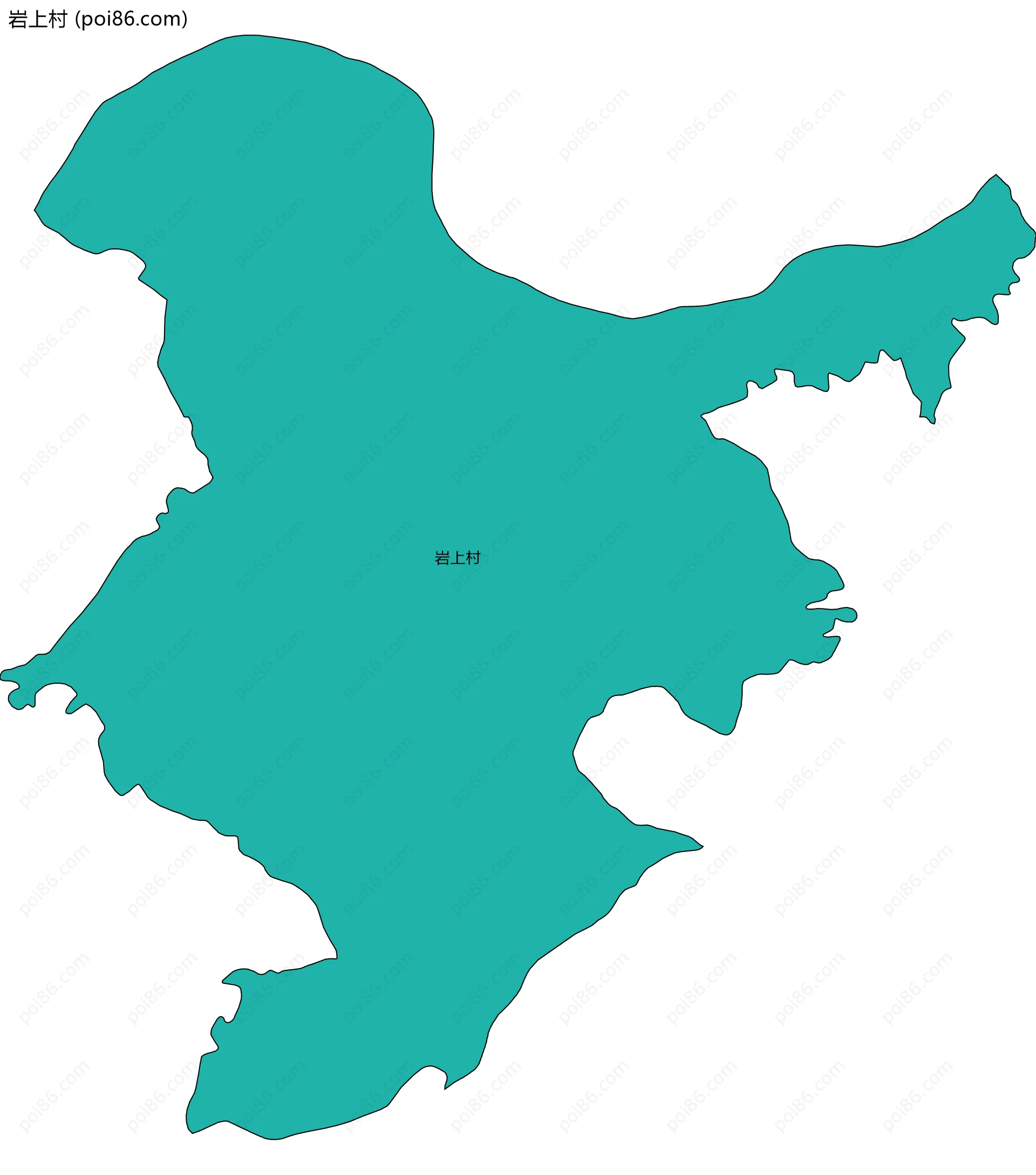 岩上村边界地图