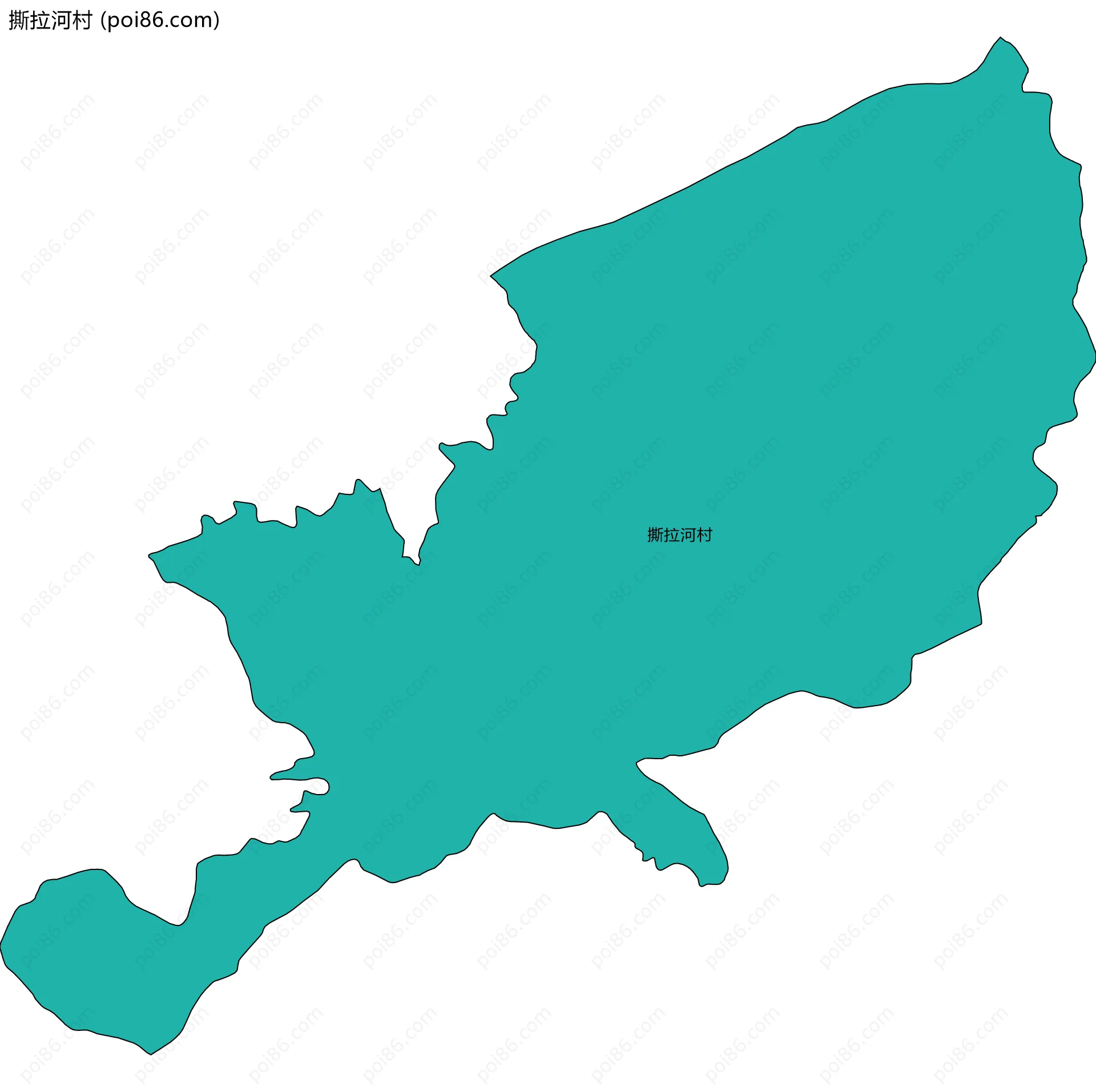 撕拉河村边界地图