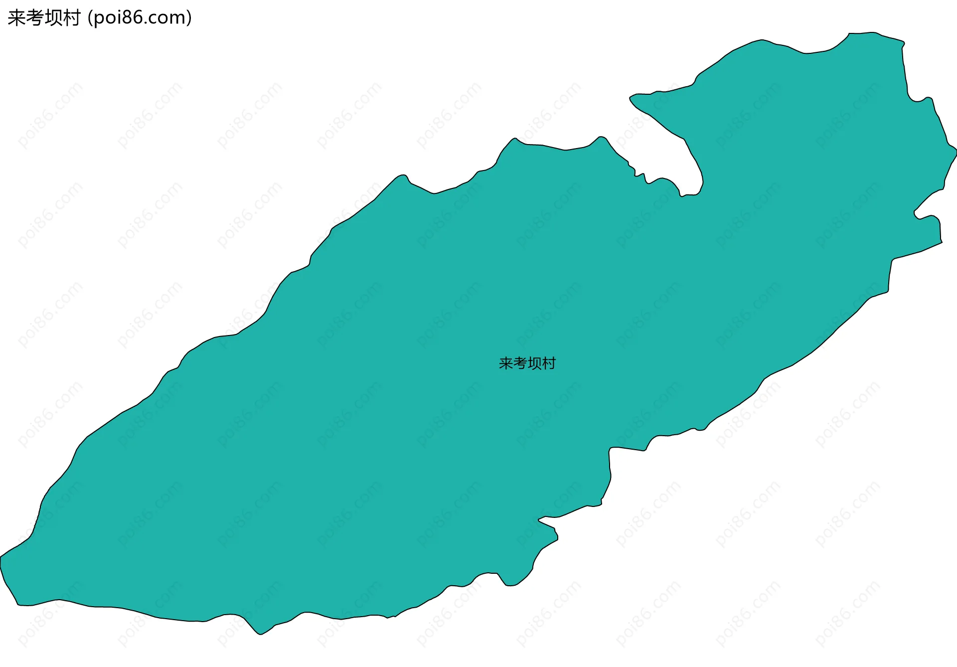 来考坝村边界地图