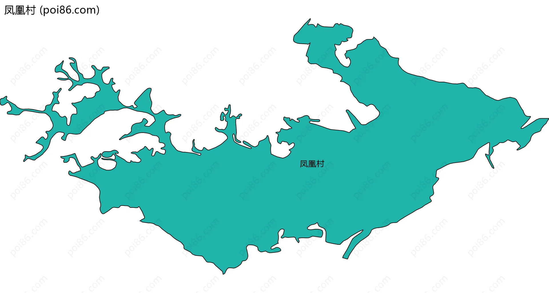 凤凰村边界地图