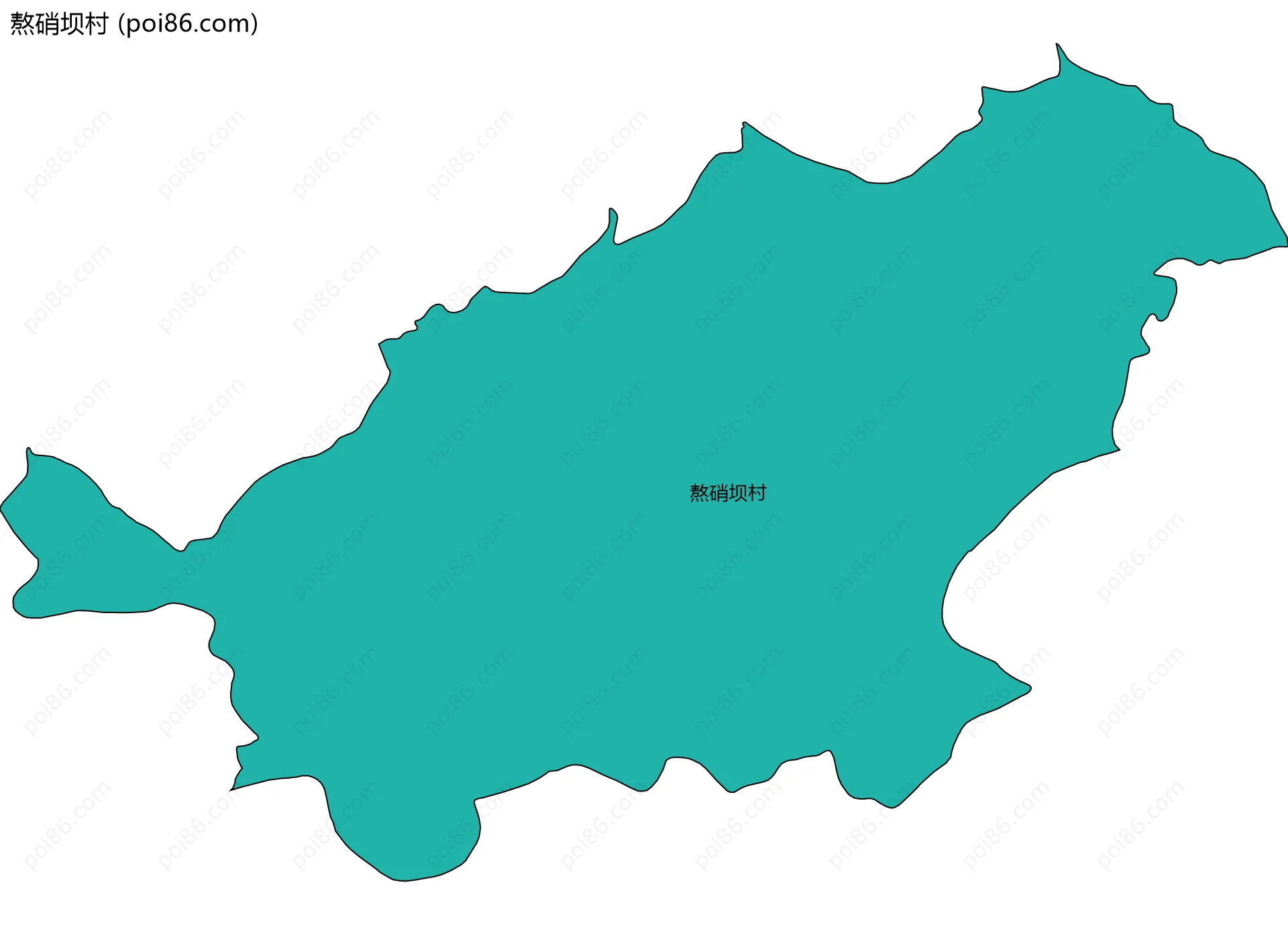 熬硝坝村边界地图