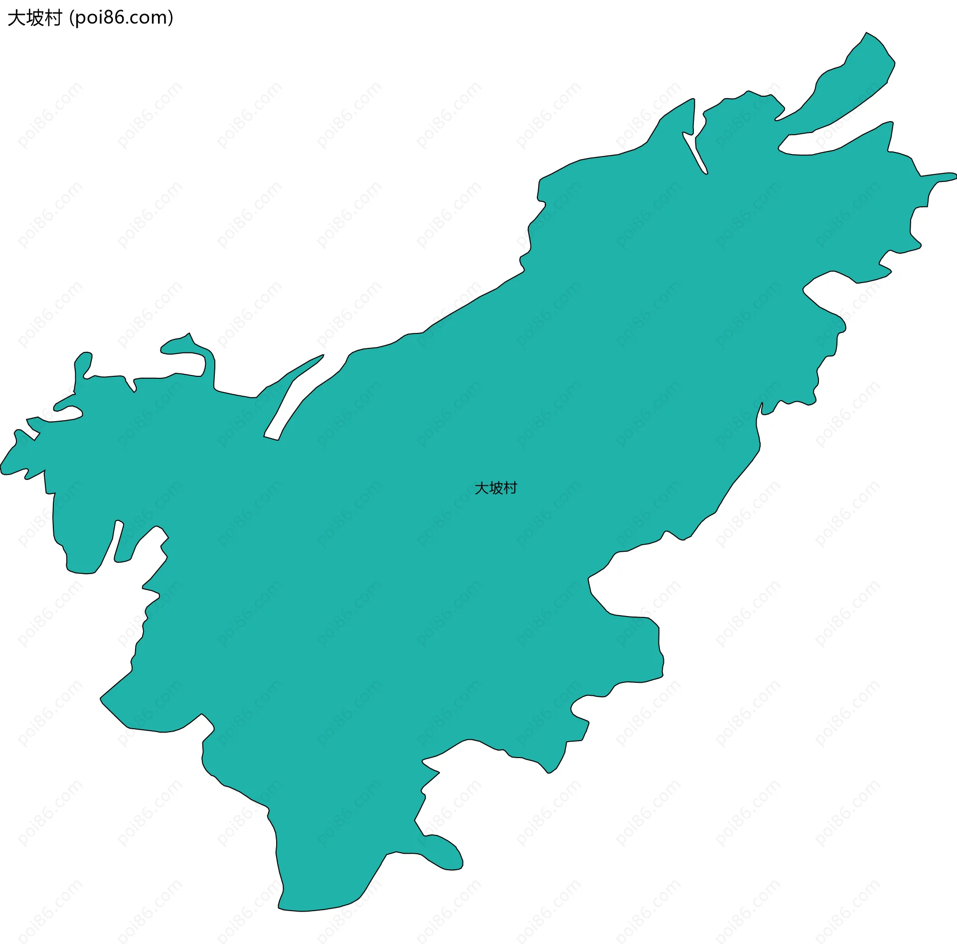 大坡村边界地图