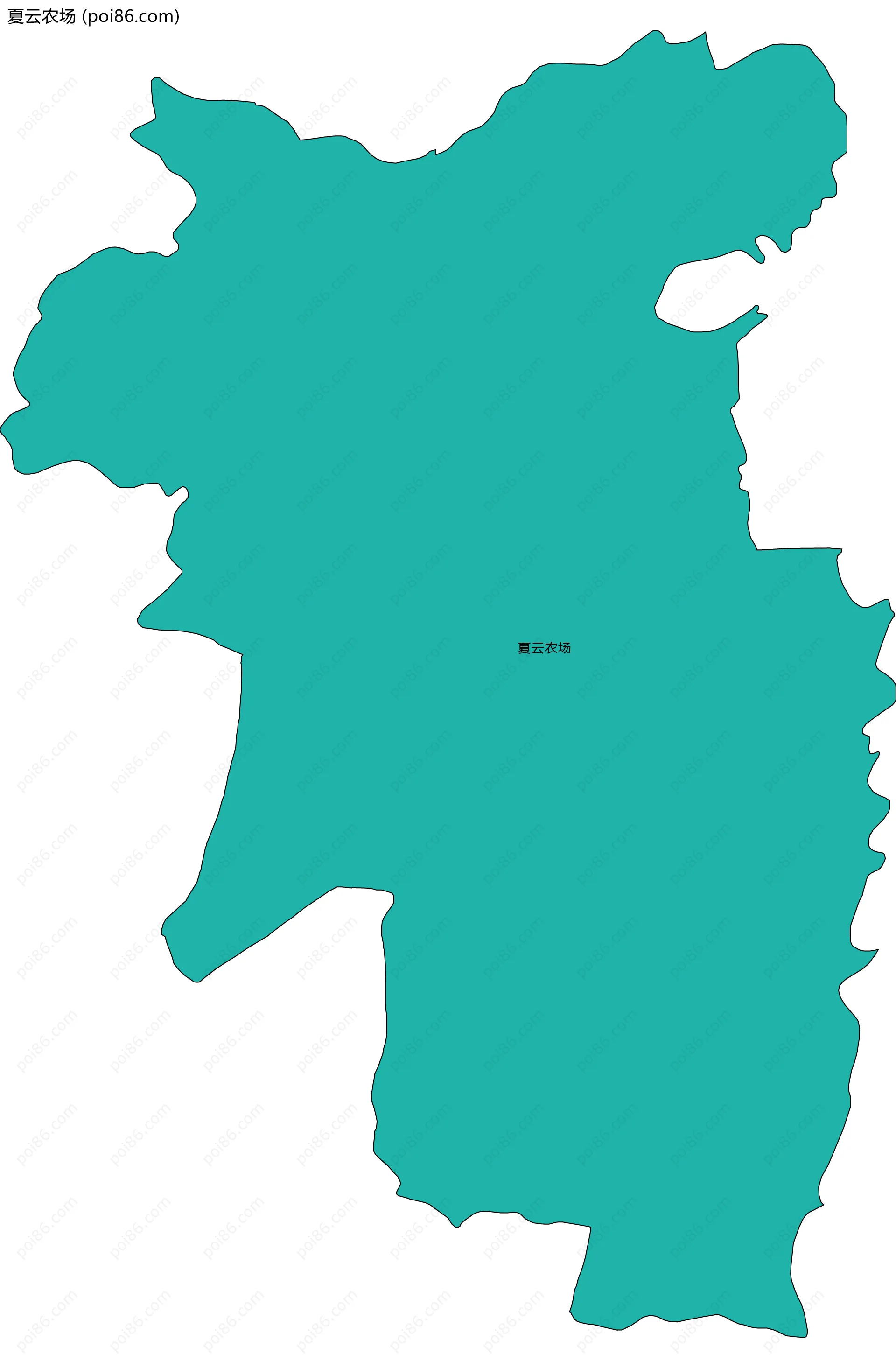 夏云农场边界地图