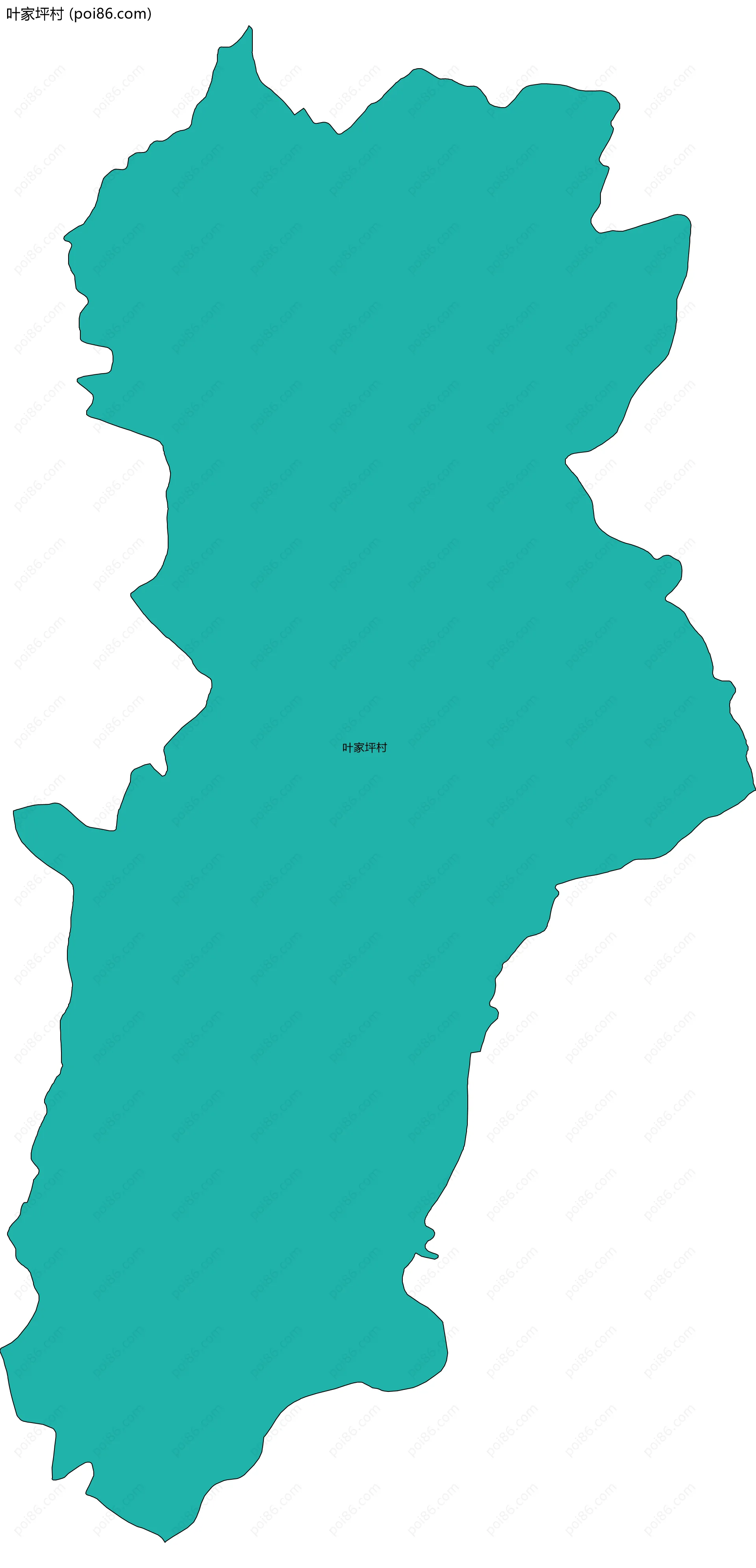 叶家坪村边界地图