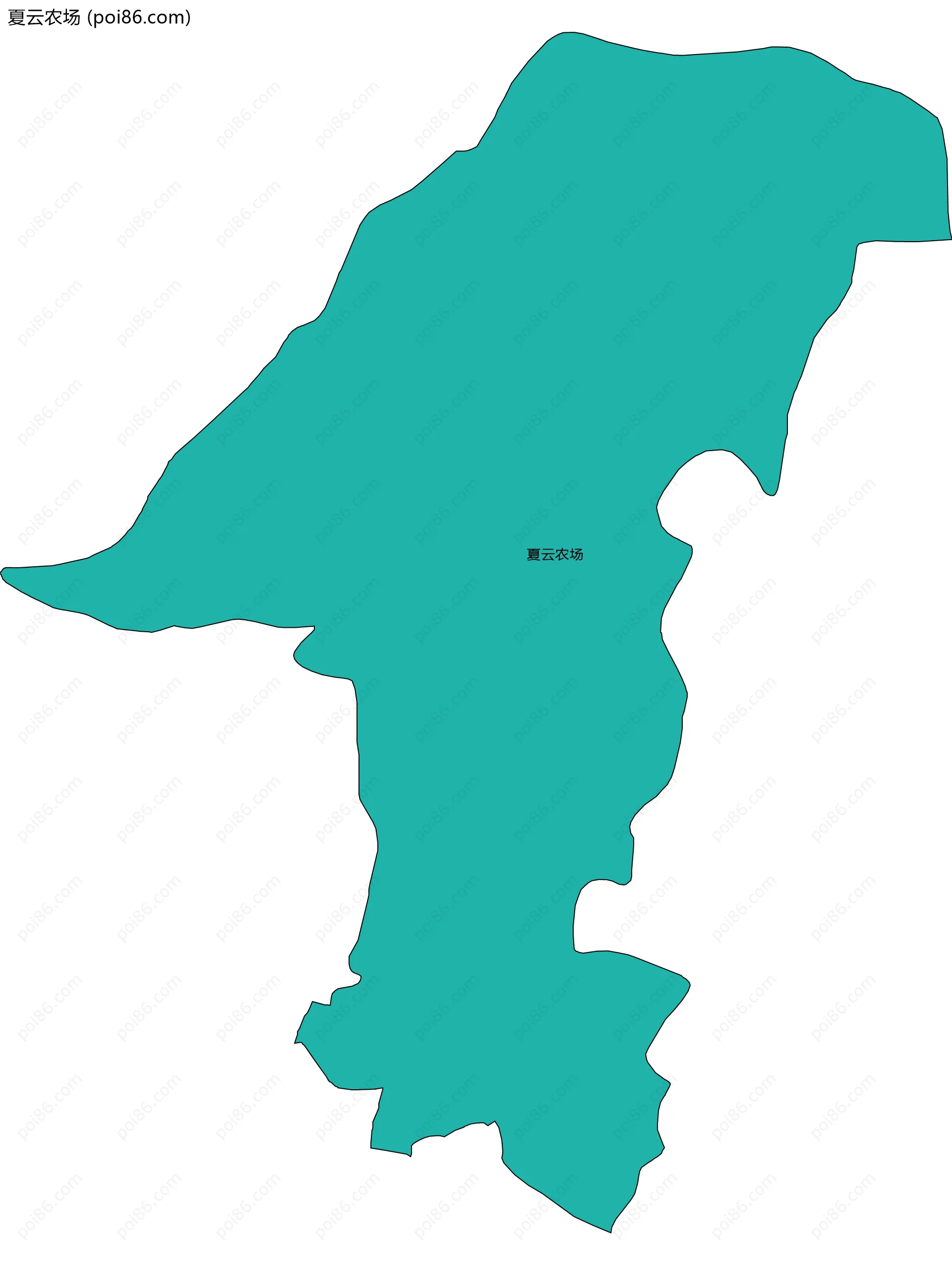 夏云农场边界地图