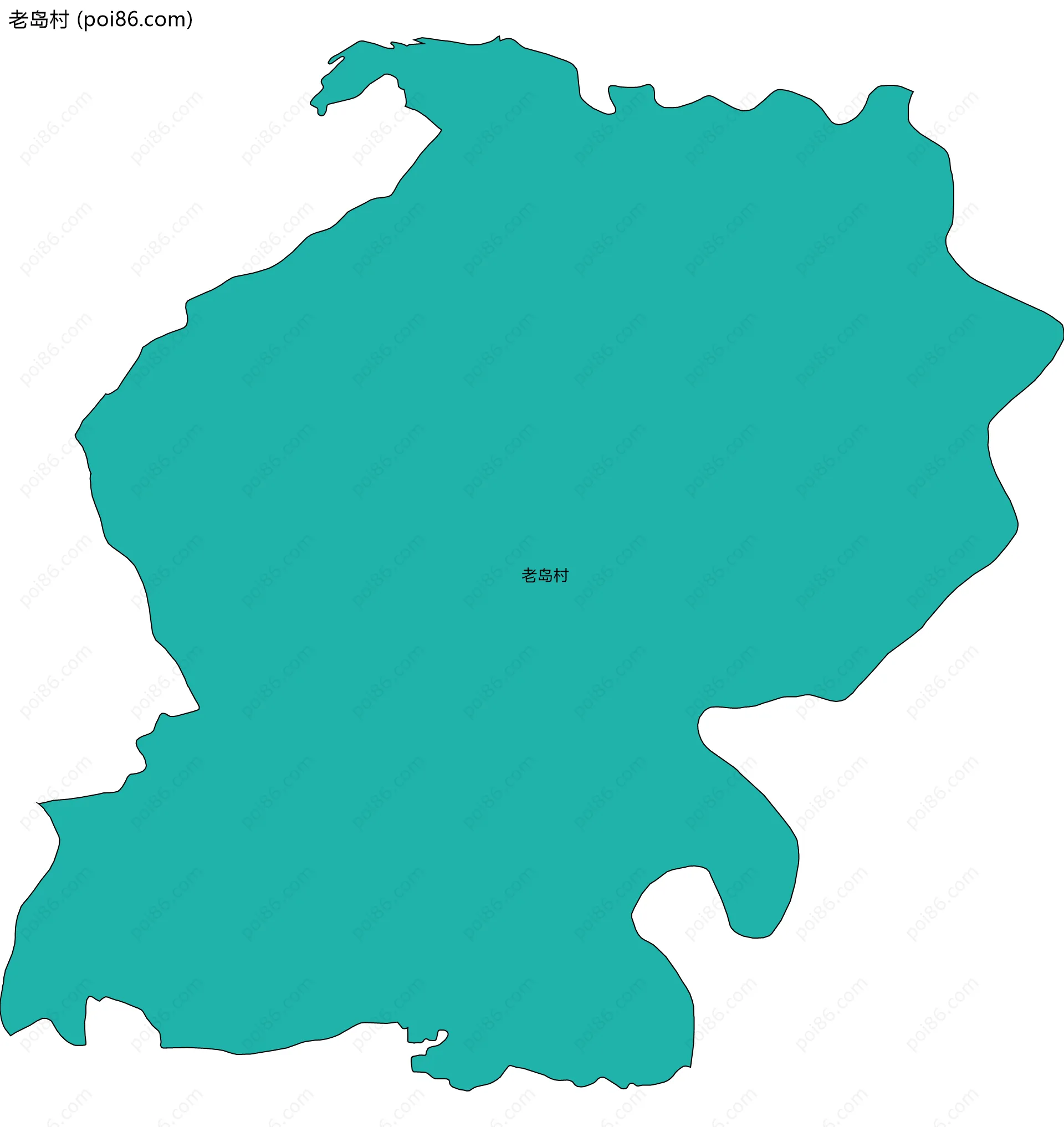 老岛村边界地图