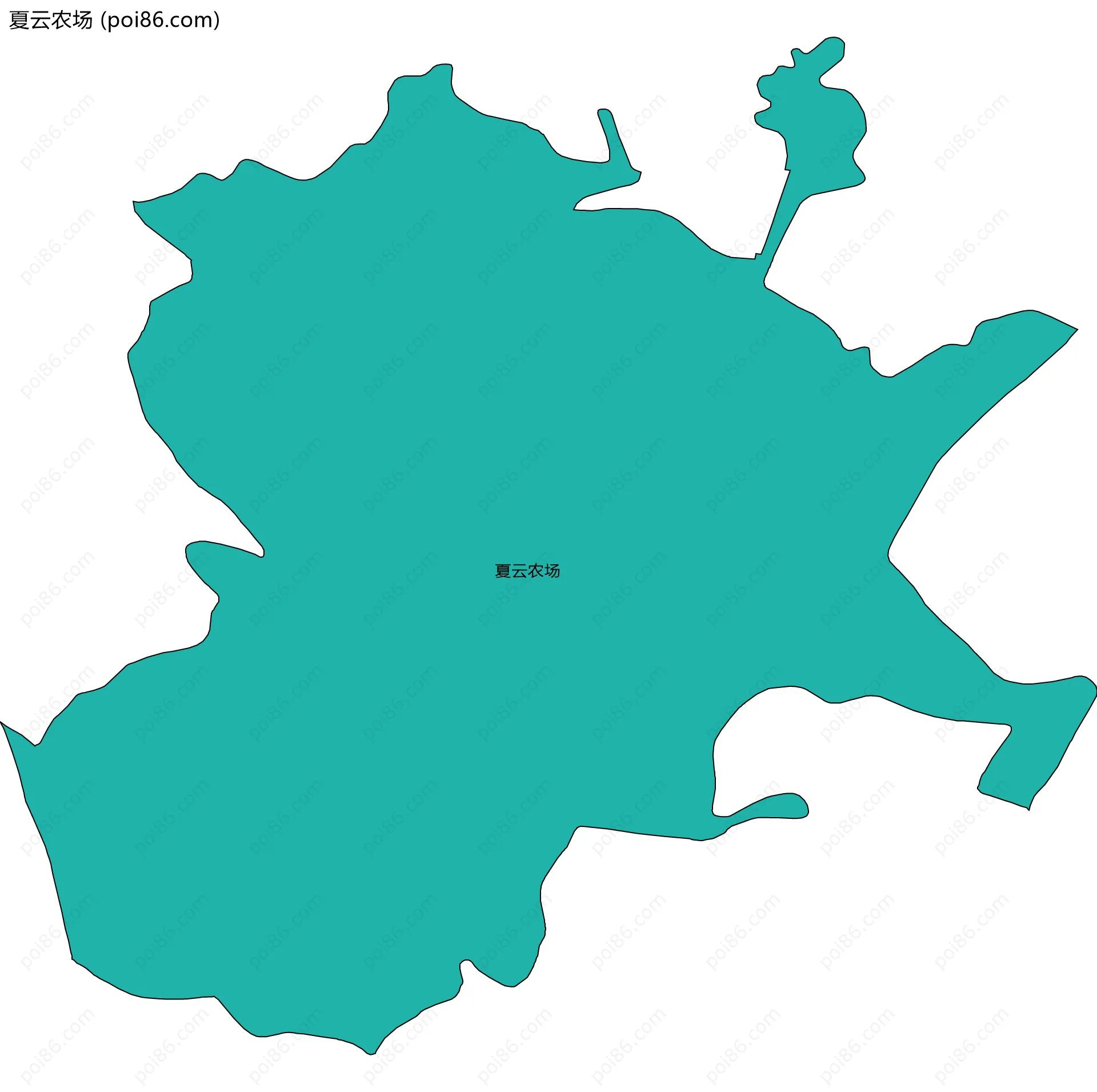 夏云农场边界地图