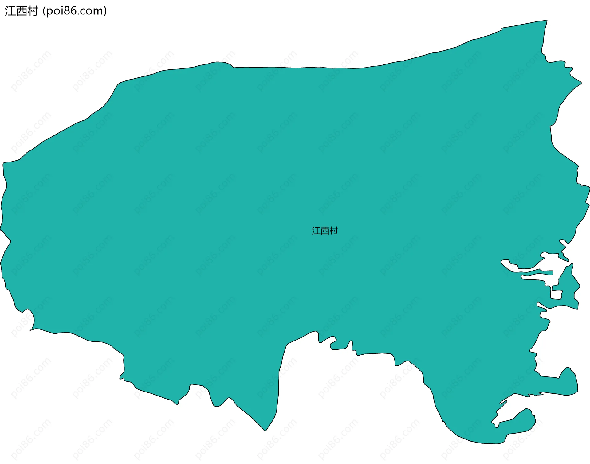江西村边界地图
