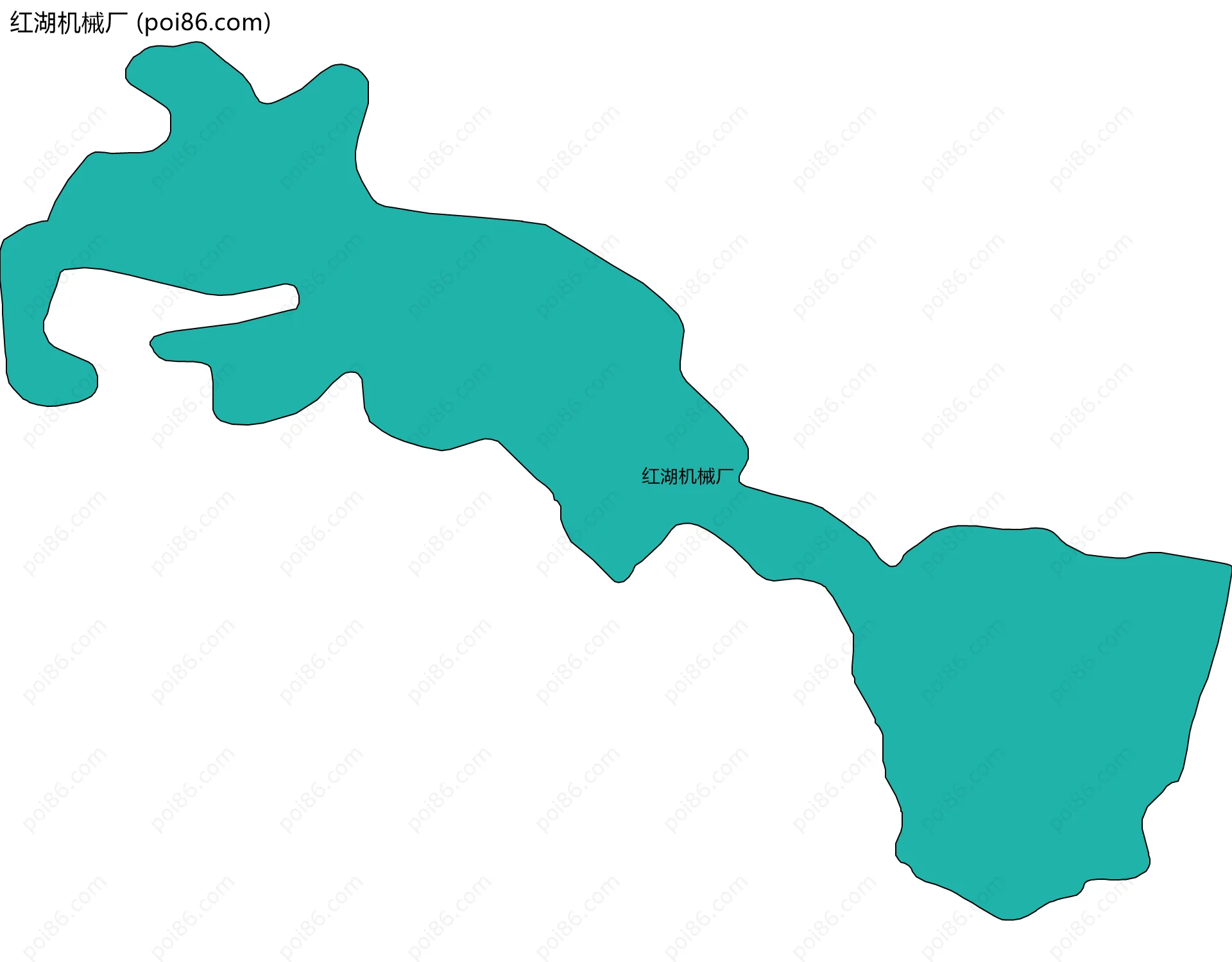 红湖机械厂边界地图