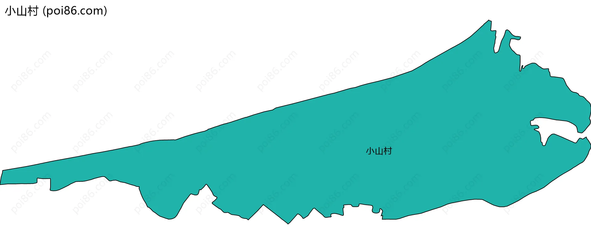 小山村边界地图