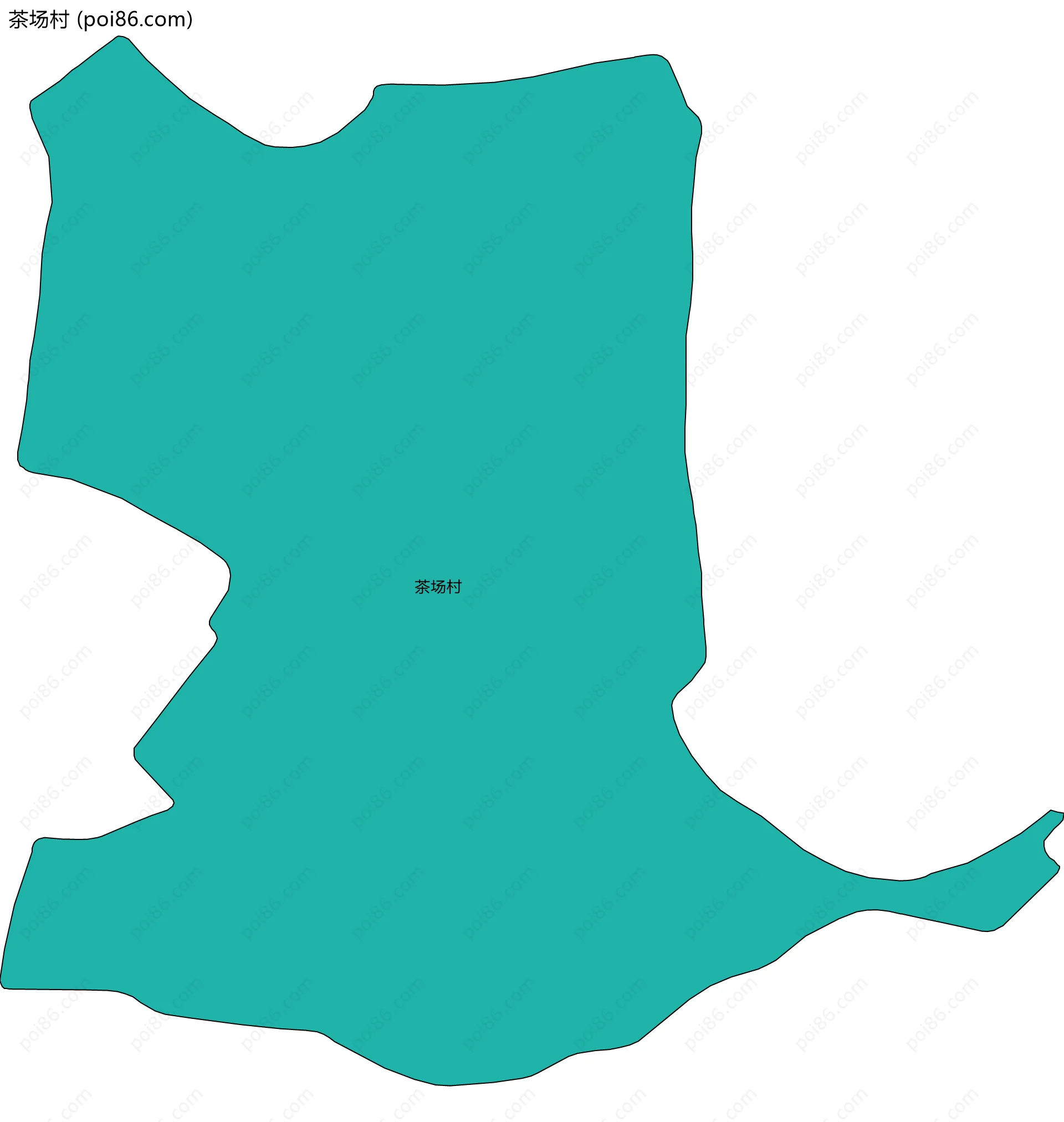 茶场村边界地图