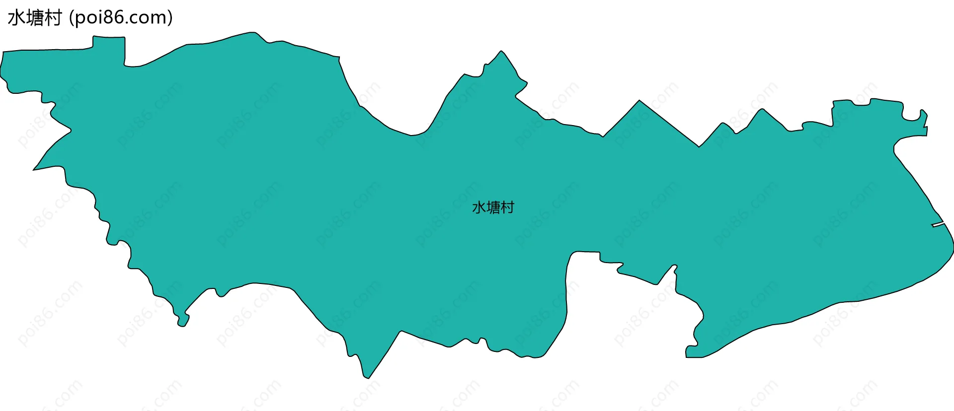 水塘村边界地图