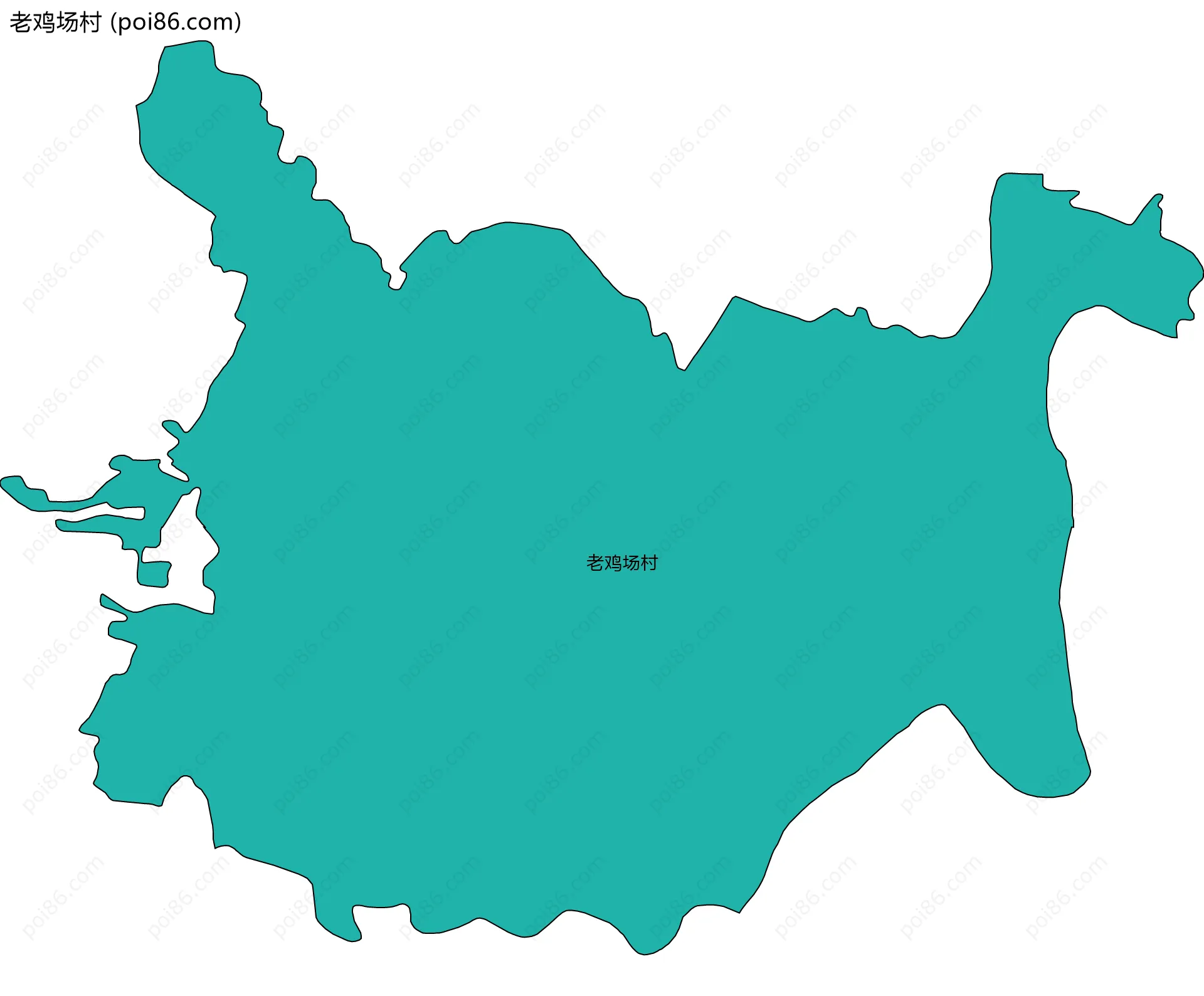 老鸡场村边界地图