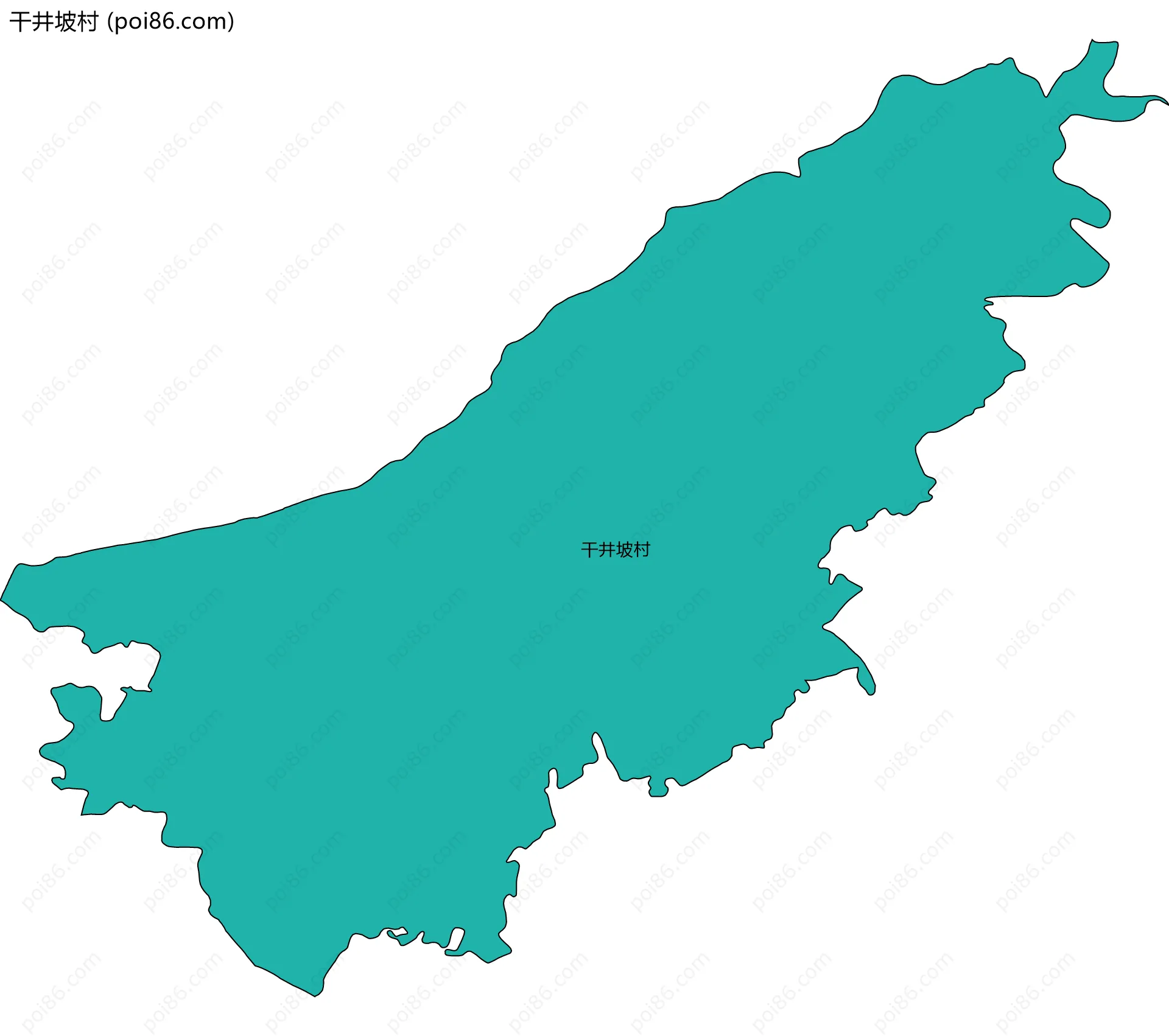 干井坡村边界地图