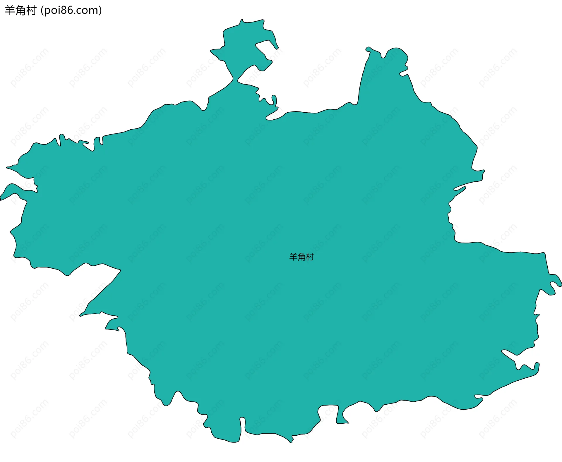 羊角村边界地图
