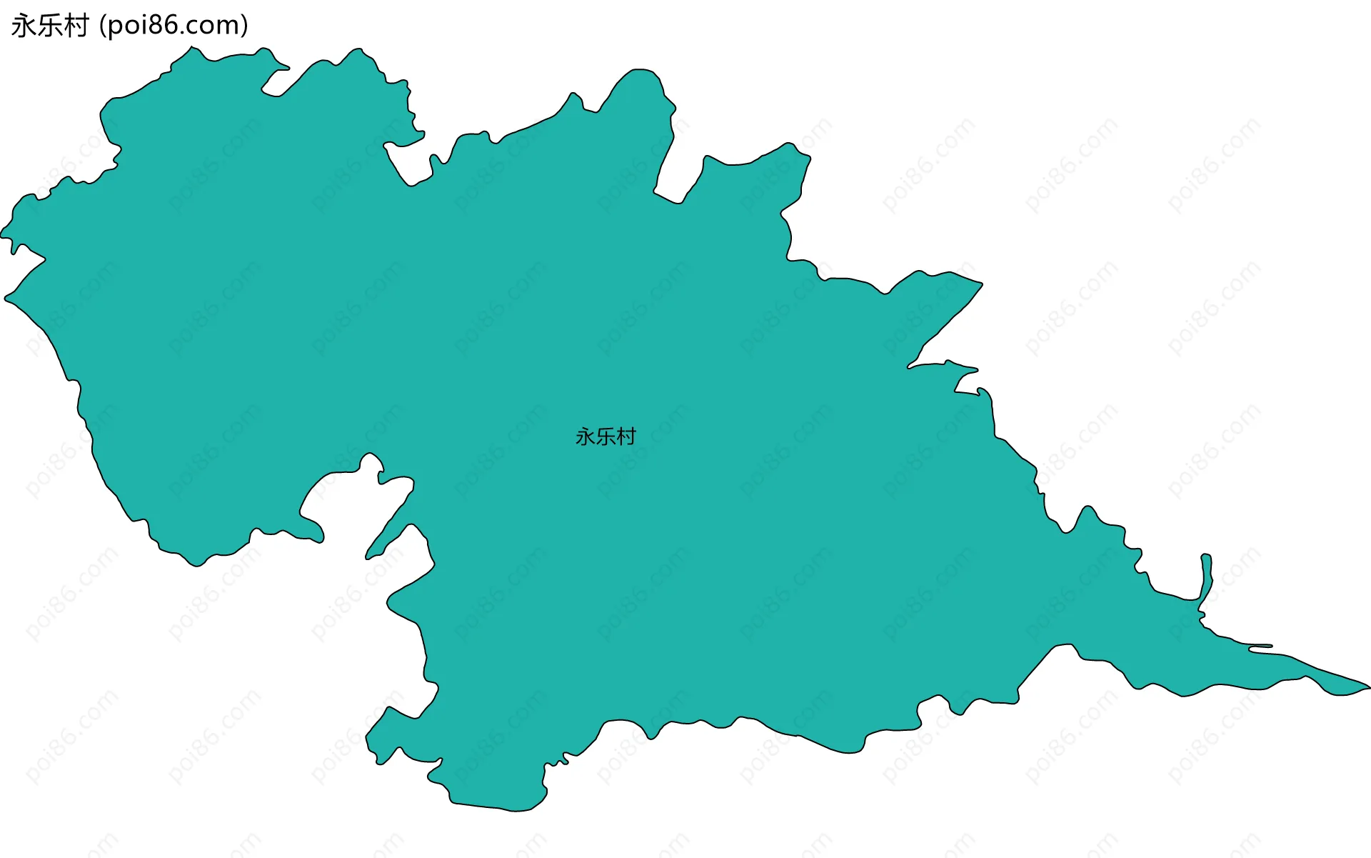 永乐村边界地图