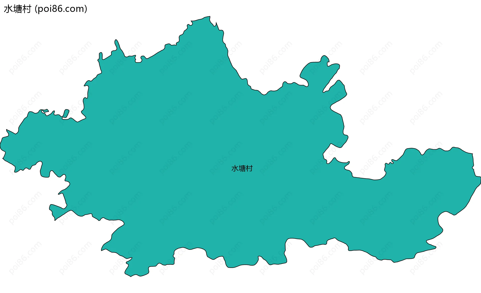 水塘村边界地图