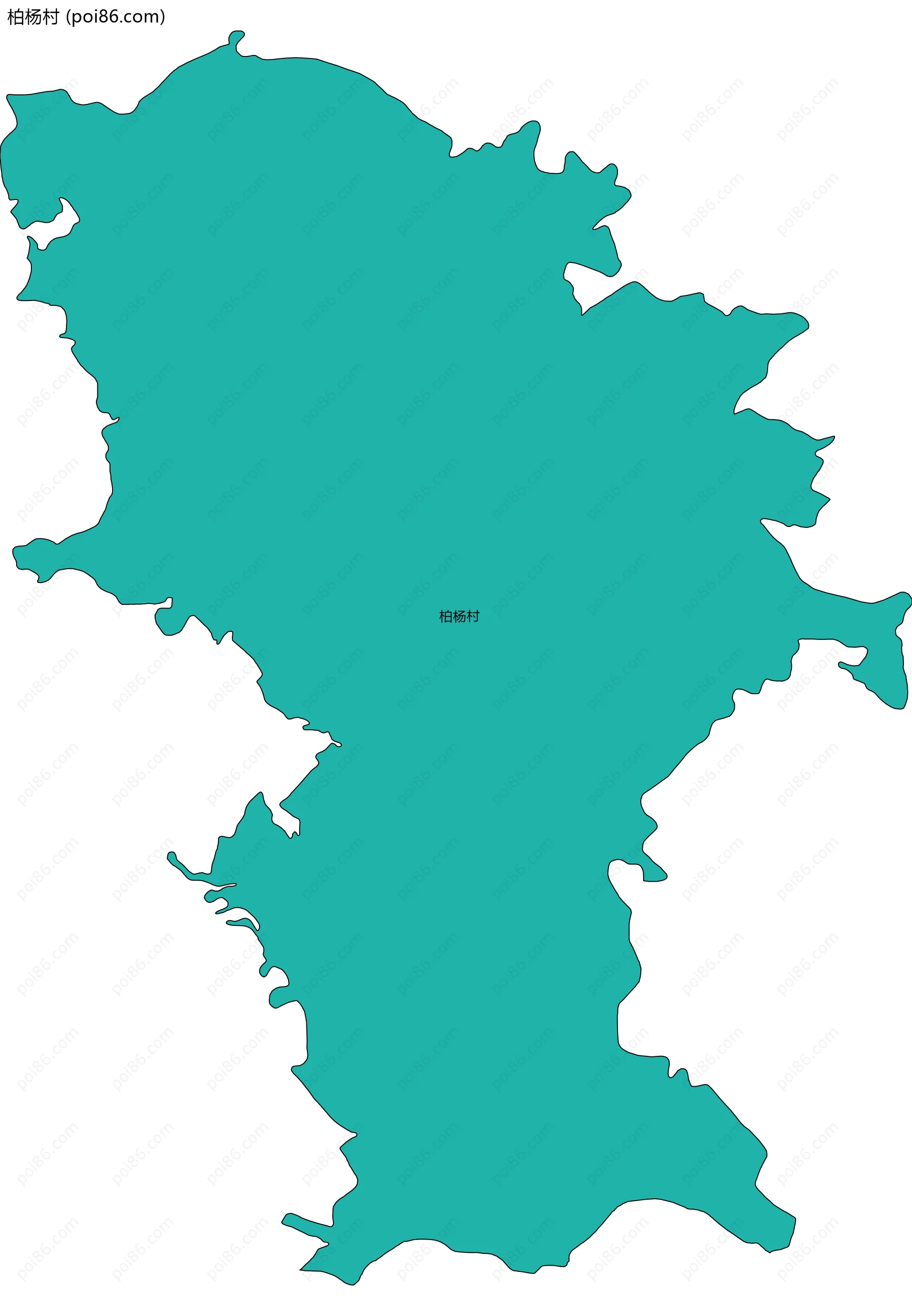 柏杨村边界地图