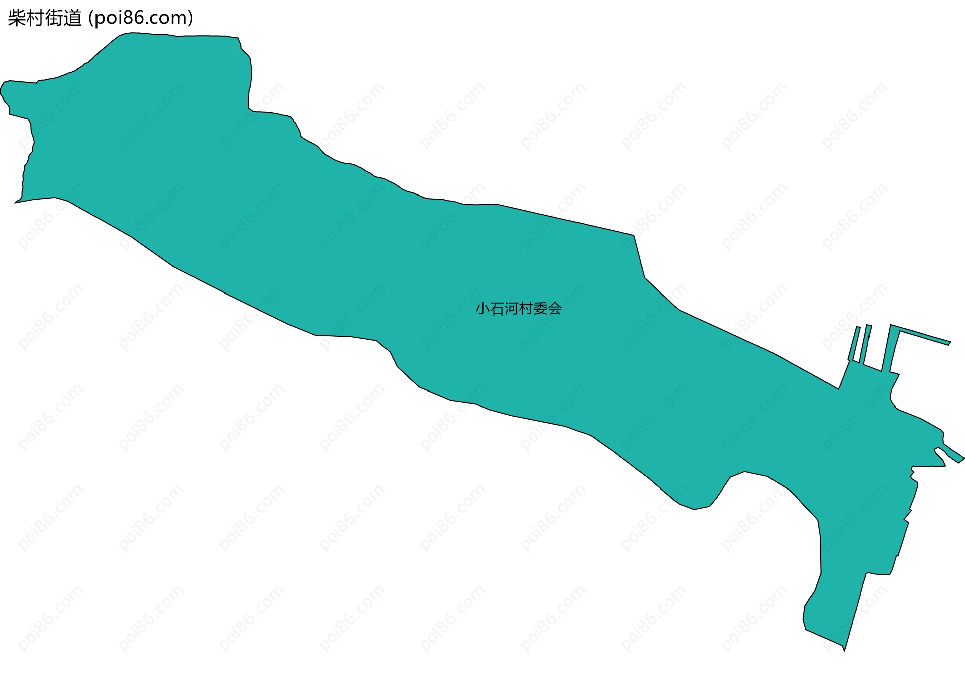 柴村街道边界地图(五级行政区划)