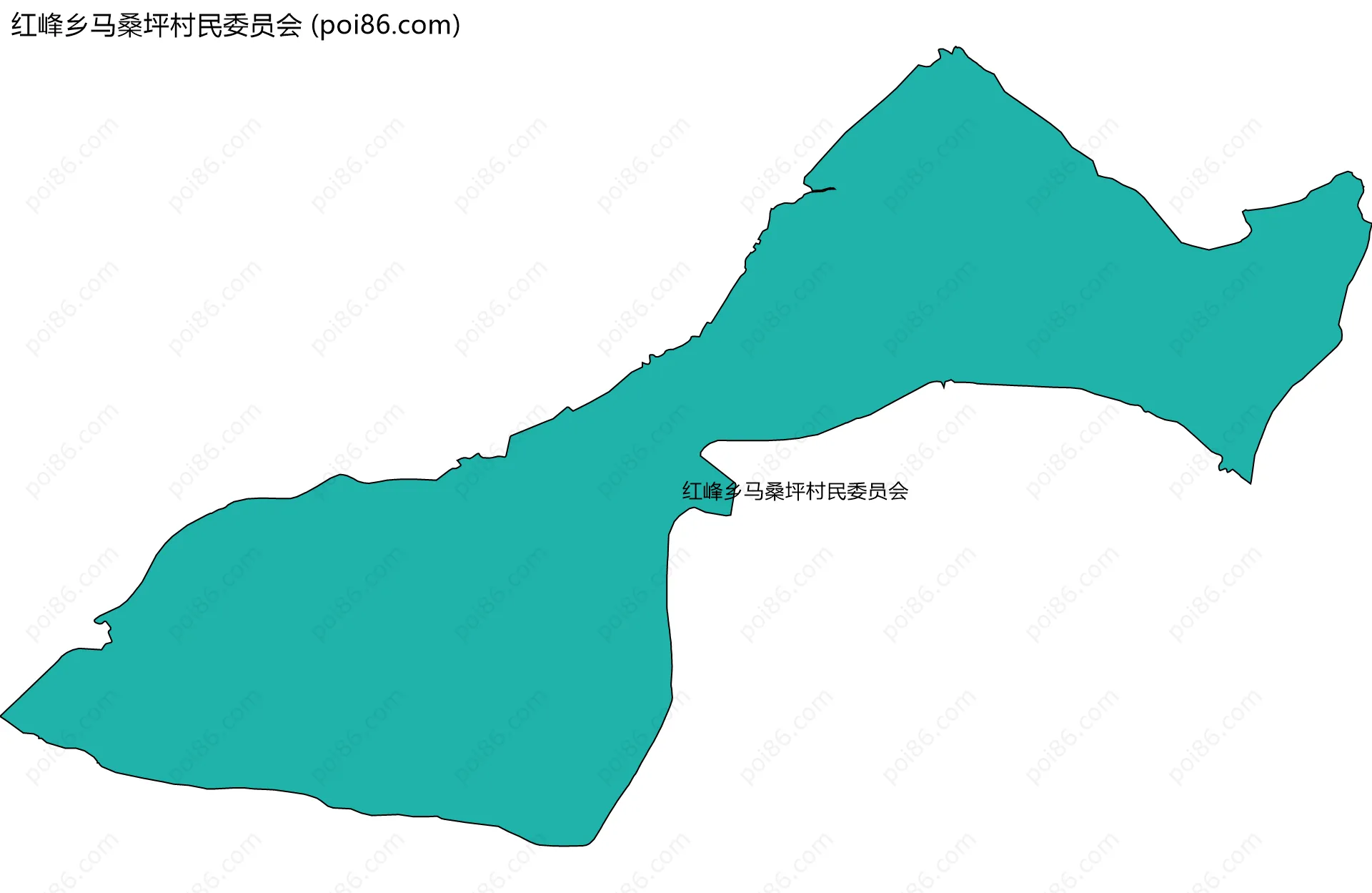 红峰乡马桑坪村民委员会边界地图