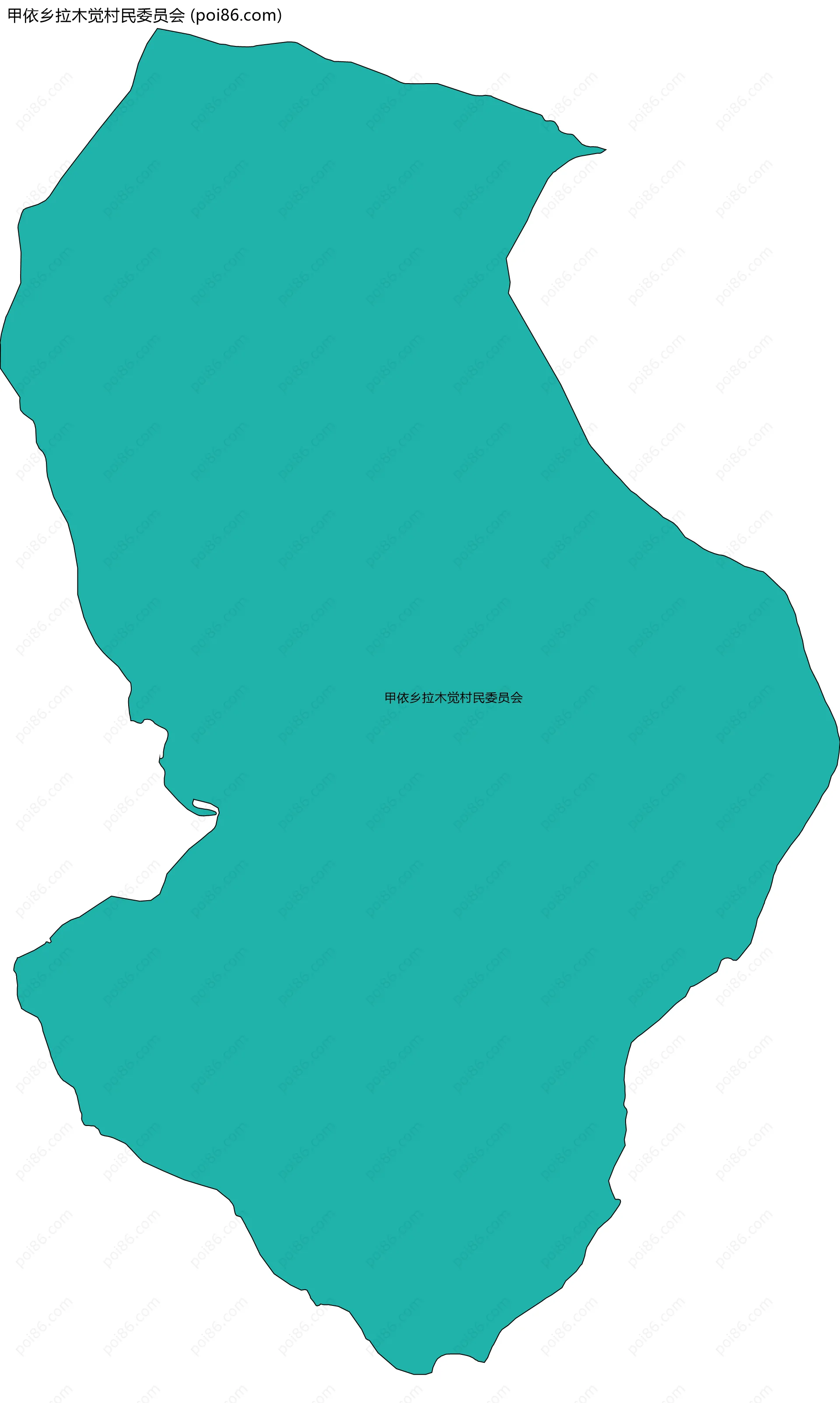 甲依乡拉木觉村民委员会边界地图