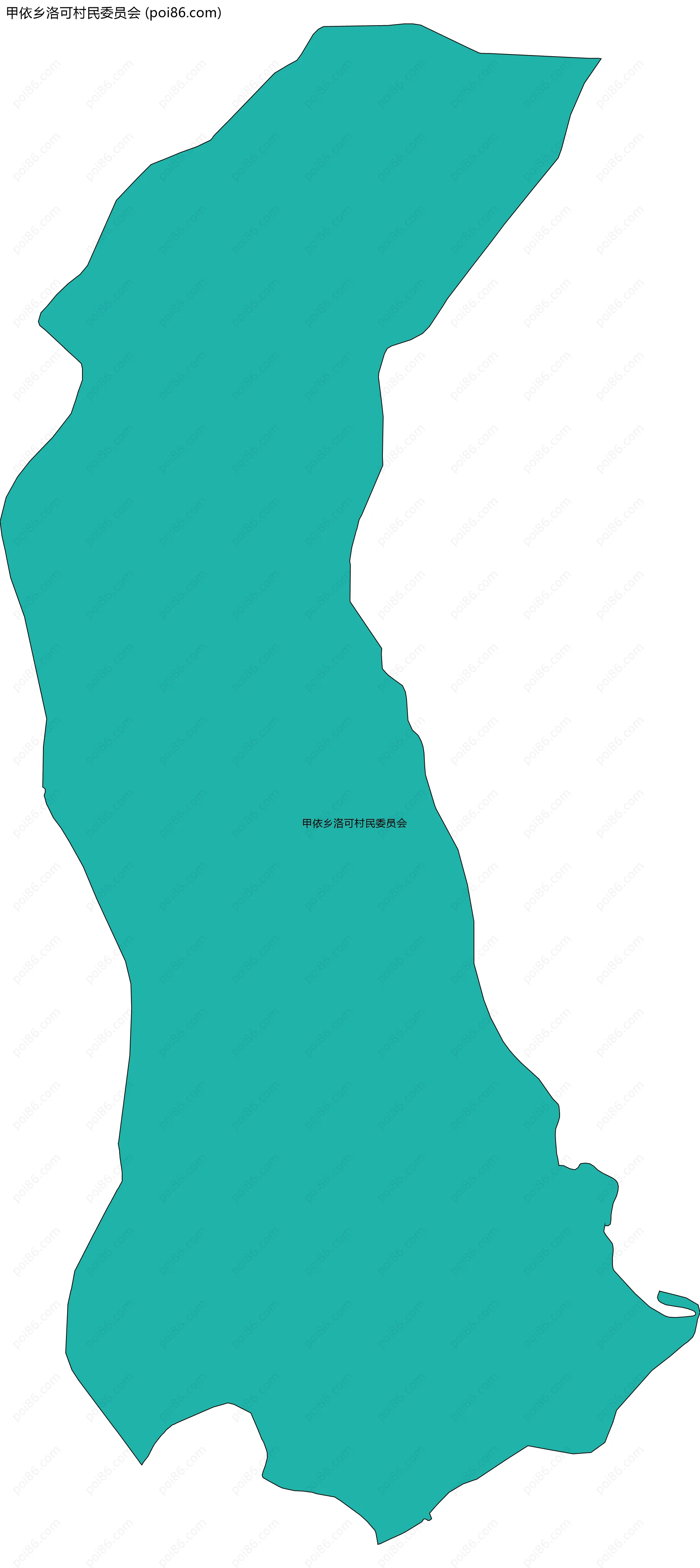 甲依乡洛可村民委员会边界地图
