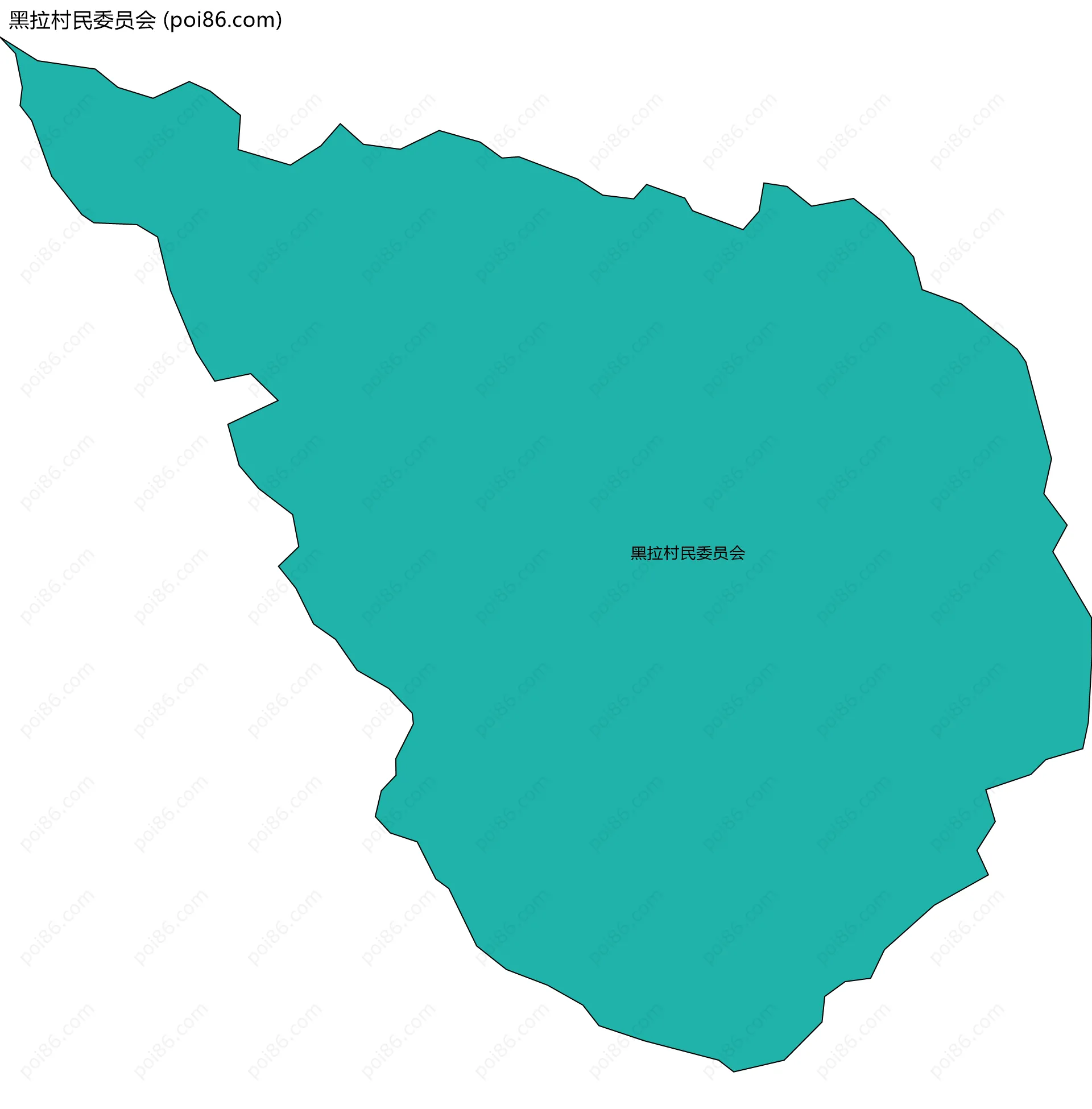 黑拉村民委员会边界地图