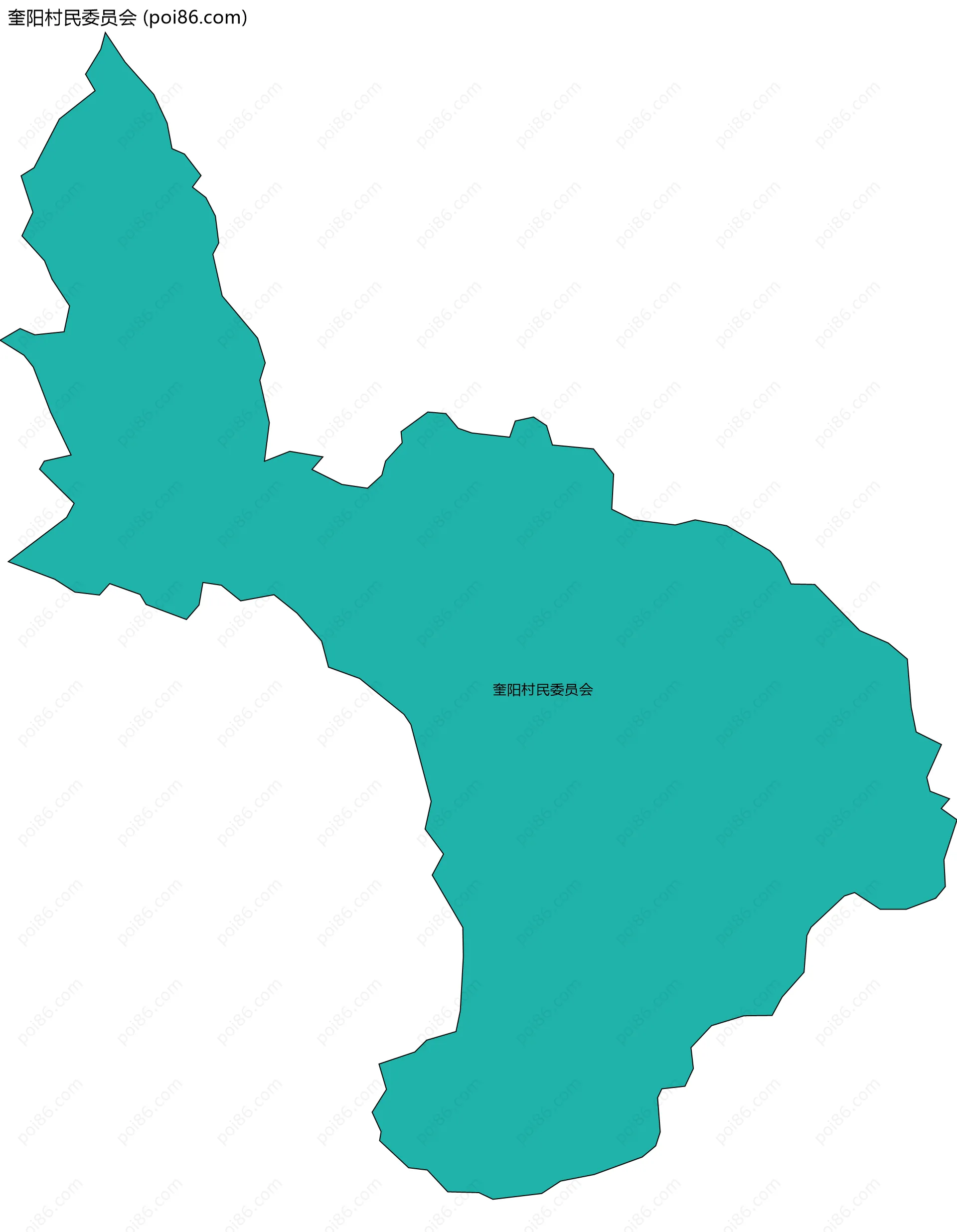 奎阳村民委员会边界地图