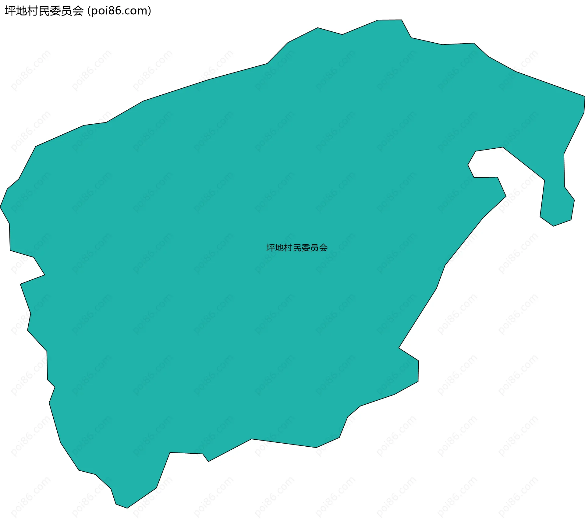坪地村民委员会边界地图