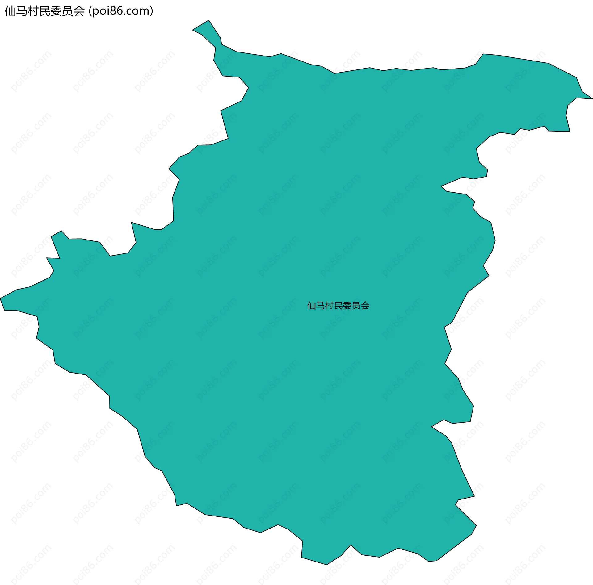 仙马村民委员会边界地图